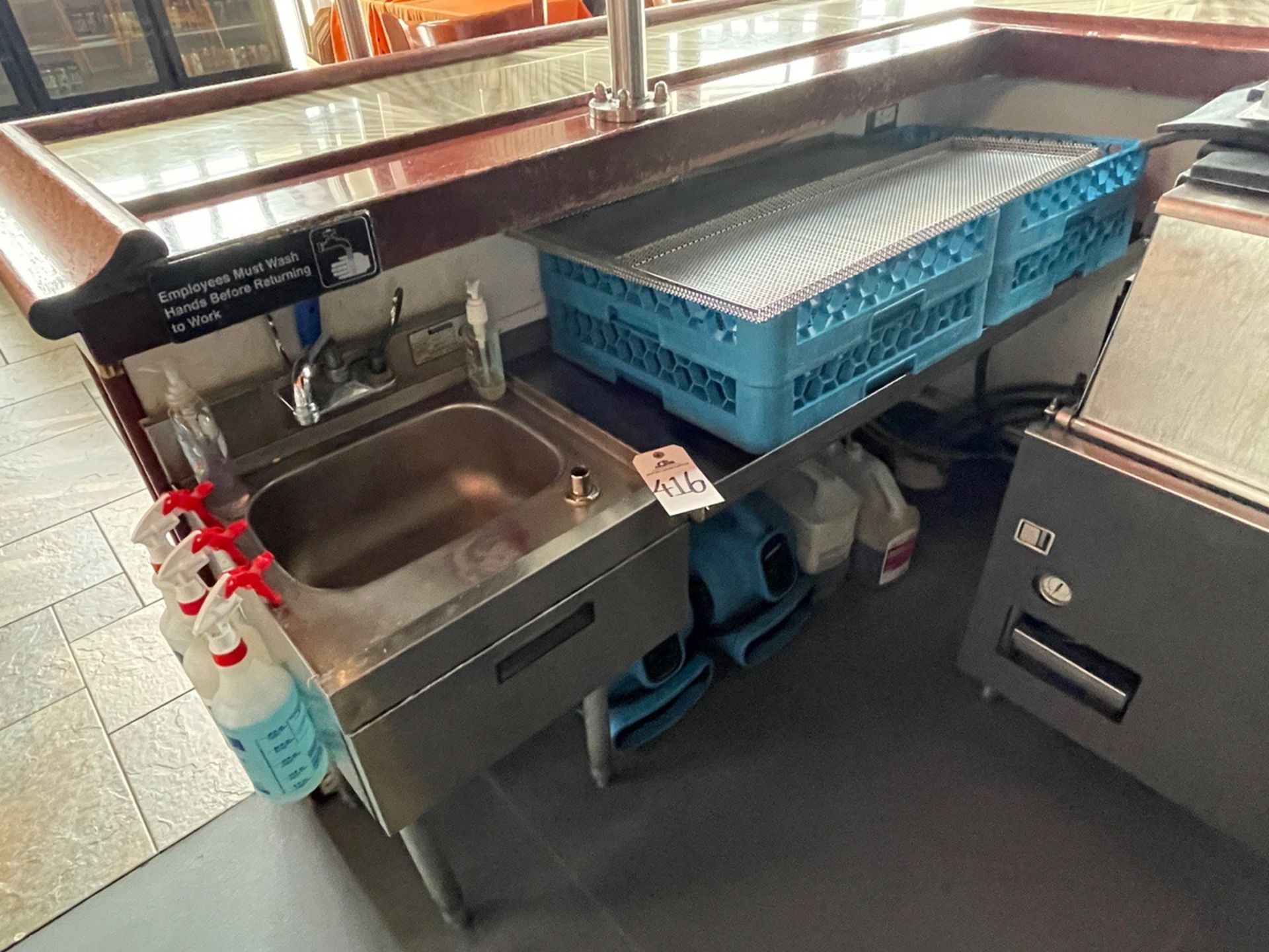 Krowne Stainless Steel Hand Sink with 20" x 52" Drying Area, Model 18-18ST, S/N 050 | Rig Fee $150