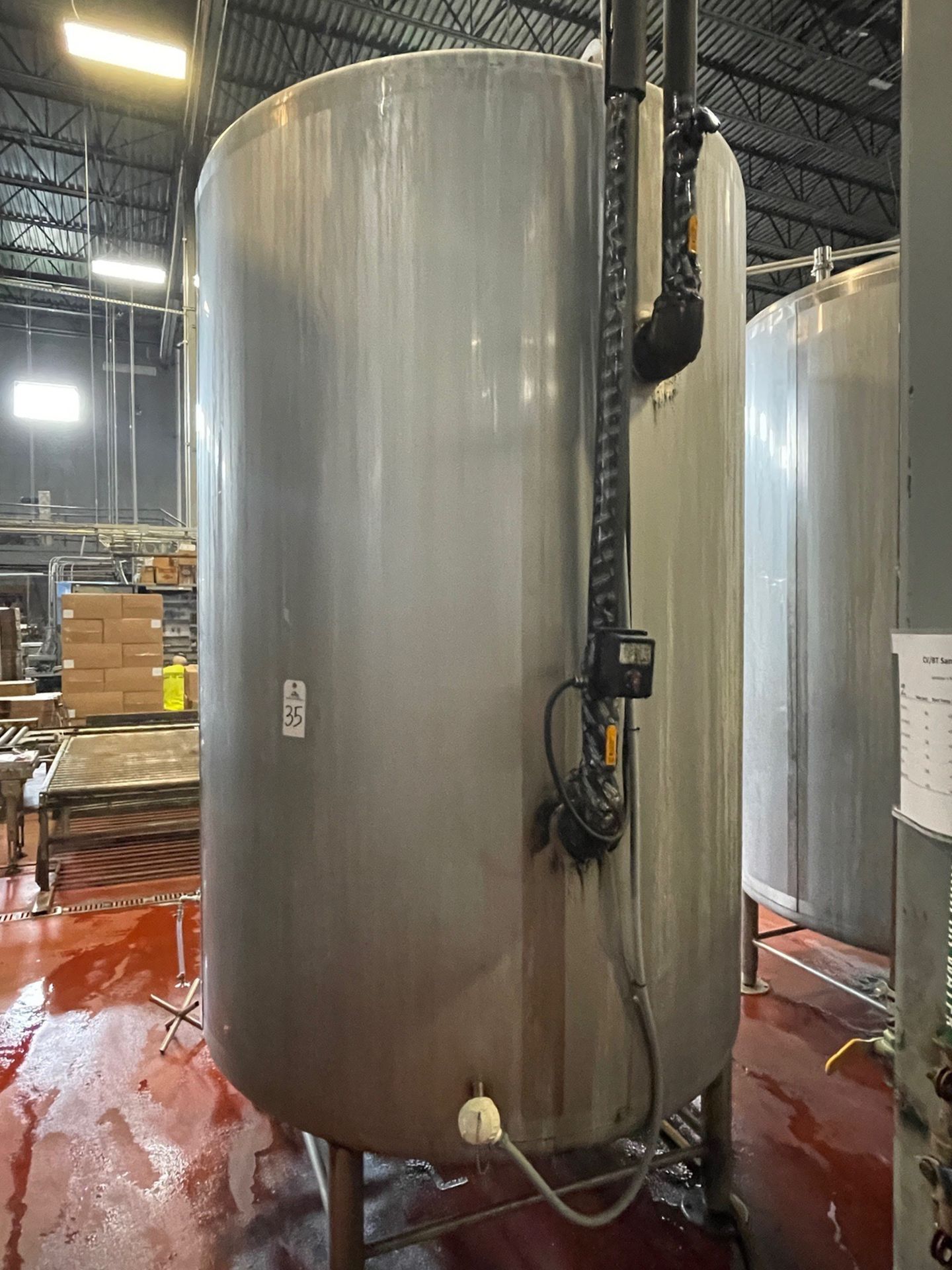 2007 Sprinkman 1250 Gal Stainless Steel Brite Tank, Glycol Jacketed, Rounded Bottom | Rig Fee $1500 - Image 8 of 9