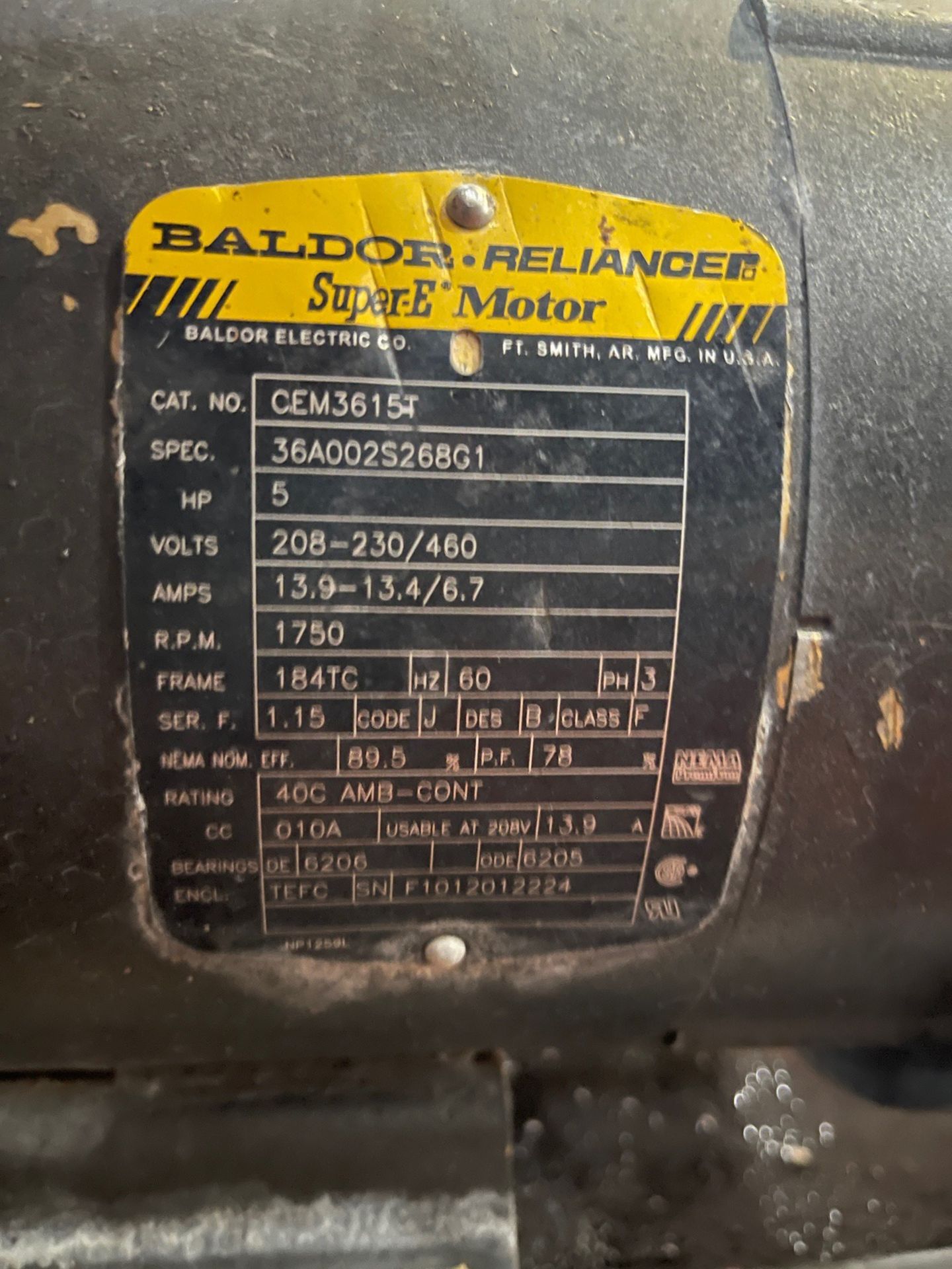 Centrifugal Pump, 5 HP Baldor Reliance Motor | Rig Fee $100 - Image 2 of 3