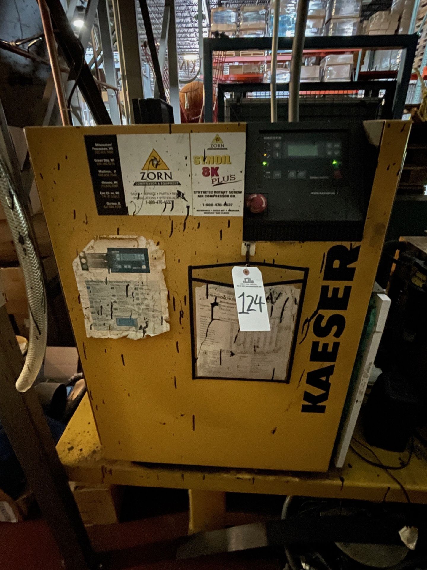 Kaeser Air Dryer on Platform with Storage Tank Beneath | Rig Fee $500