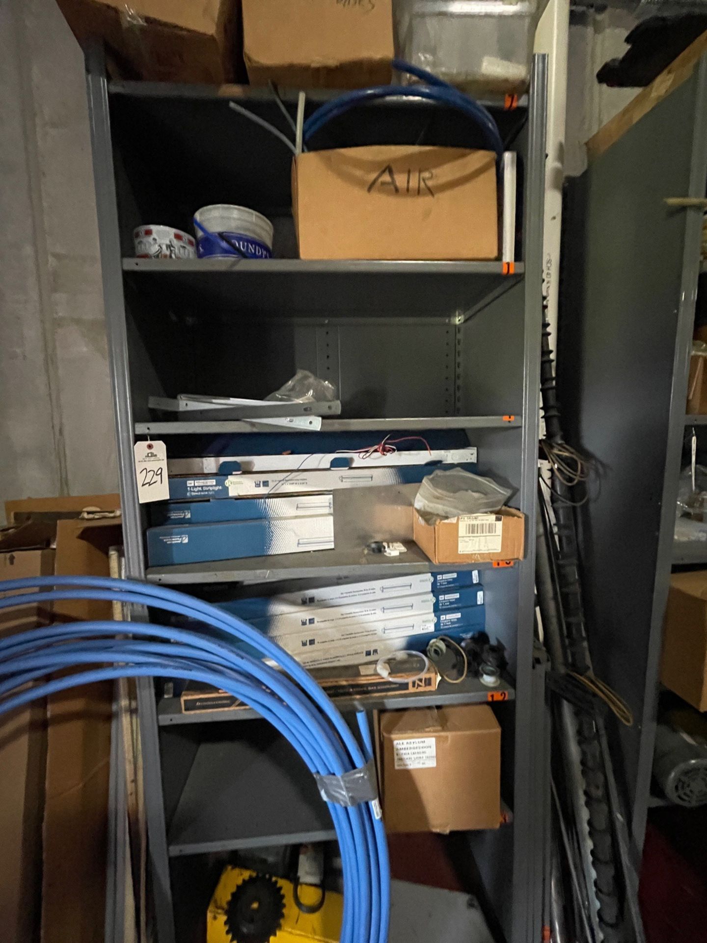 Section of Parts Shelves (includes items on shelf and shelving unit), - Subj to Bulk | Rig Fee $200