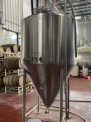 Sprinkman 500 Gal Stainless Steel Fermenter, Glycol Jacketed, Cone Bottom, Atmospheric PSI, Approx.