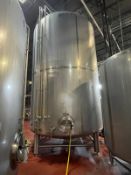 Quality Tank 400 BBL Stainless Steel Holding Tank, Glycol Jacketed, Rounded Bottom, Approx. 12'6" Di