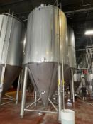 2015 Quality Tank 200 BBL Stainless Steel Fermenter, Glycol Jacketed, Cone Bottom, Atmospheric PSI,