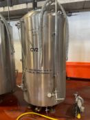 Sprinkman 500 Gal Stainless Steel Holding Tank, Glycol Jacketed, Flat Bottom, Atmospheric PSI, Appro