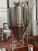 Sprinkman 500 Gal Stainless Steel Fermenter, Glycol Jacketed, Cone Bottom, Atmospheric PSI, Approx.