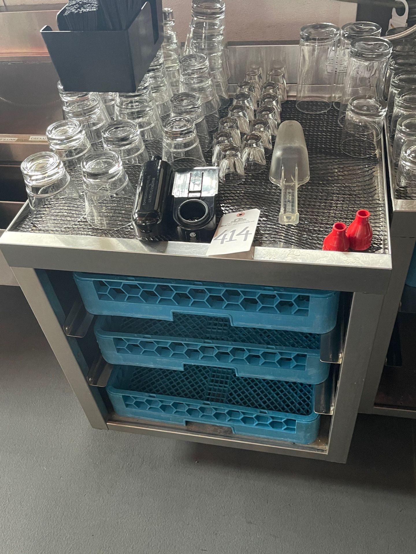 Stainless Steel Glass Rack Holder | Rig Fee $50