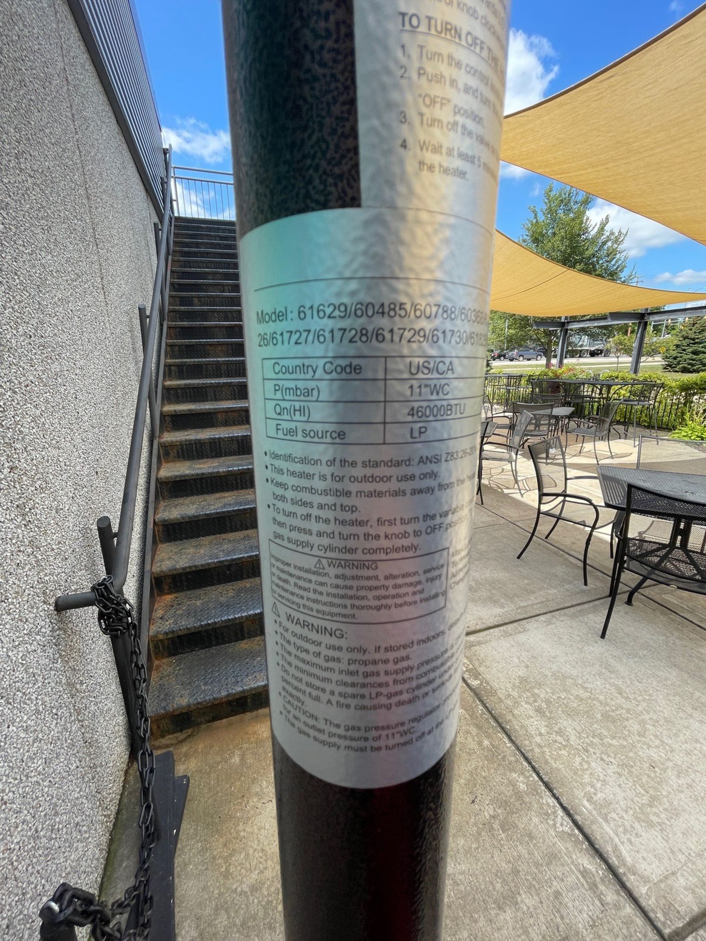 FireSense Propane Patio Heater | Rig Fee $50 - Image 2 of 3