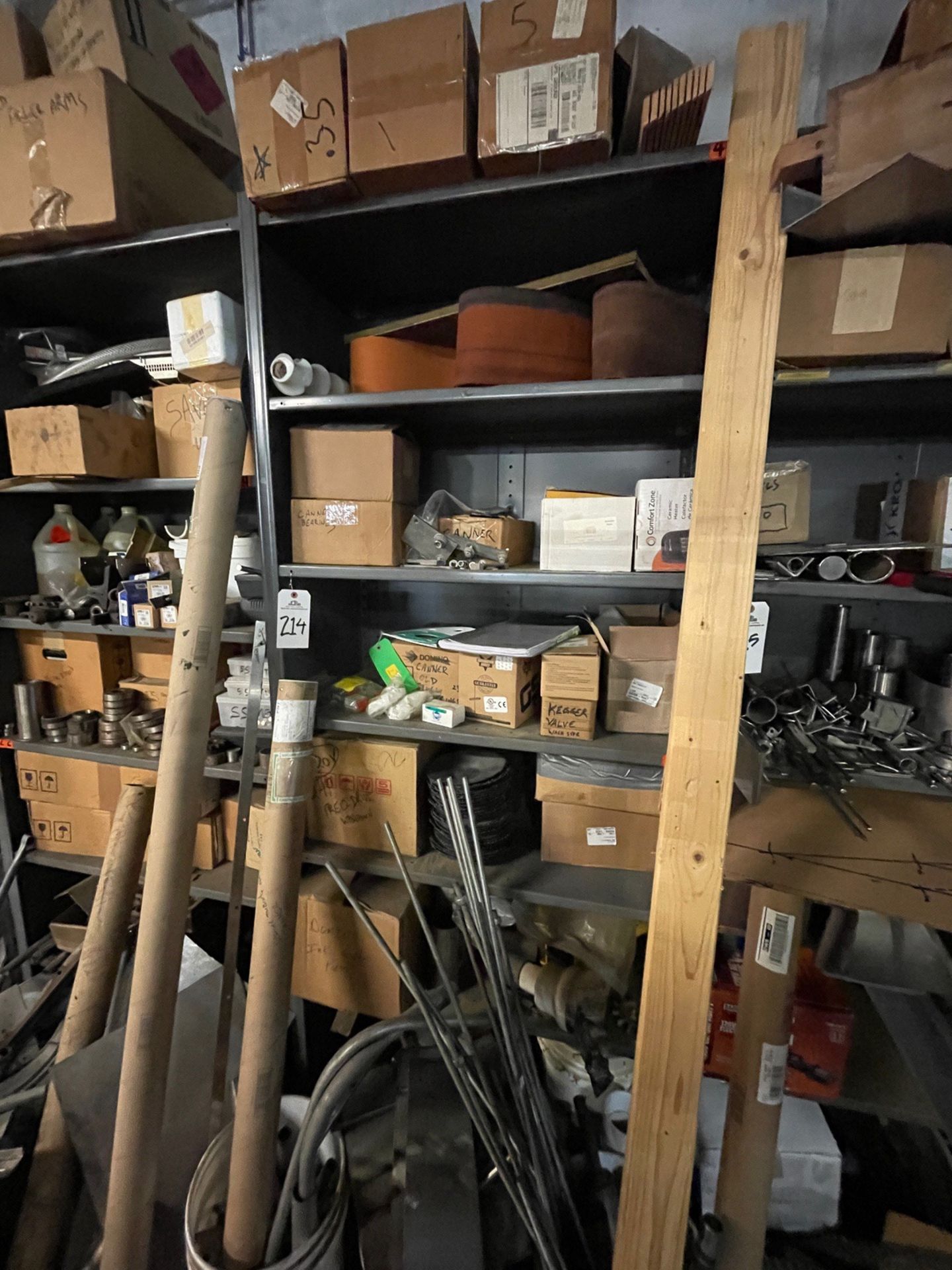 Section of Parts Shelves (includes items on shelf and shelving unit), - Subj to Bulk | Rig Fee $200