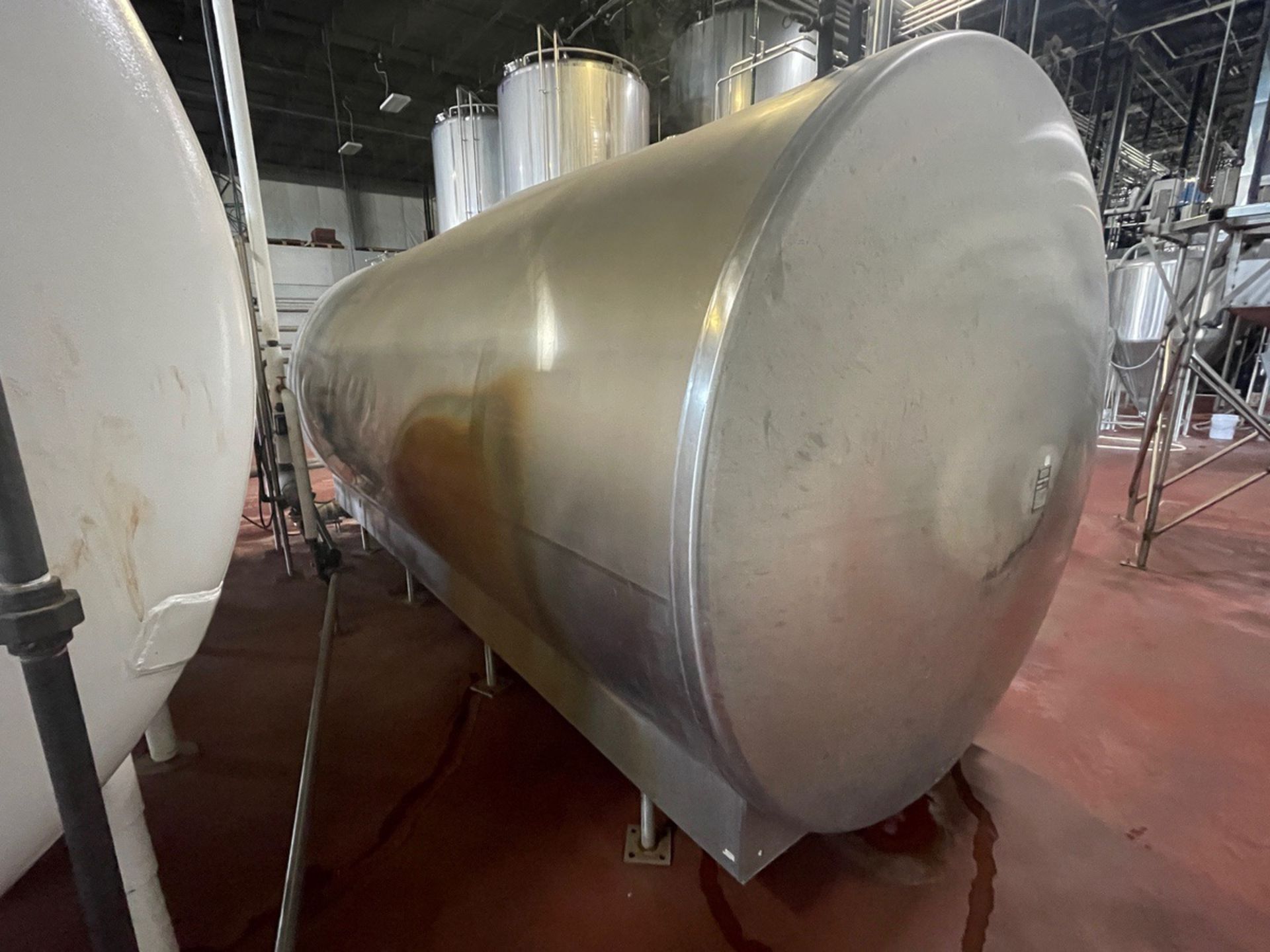 4000 Gallon Stainless Steel Hot Liquor Tank, Approx. 8' Diameter and 16'6" Long, Mo | Rig Fee $1500 - Image 7 of 7