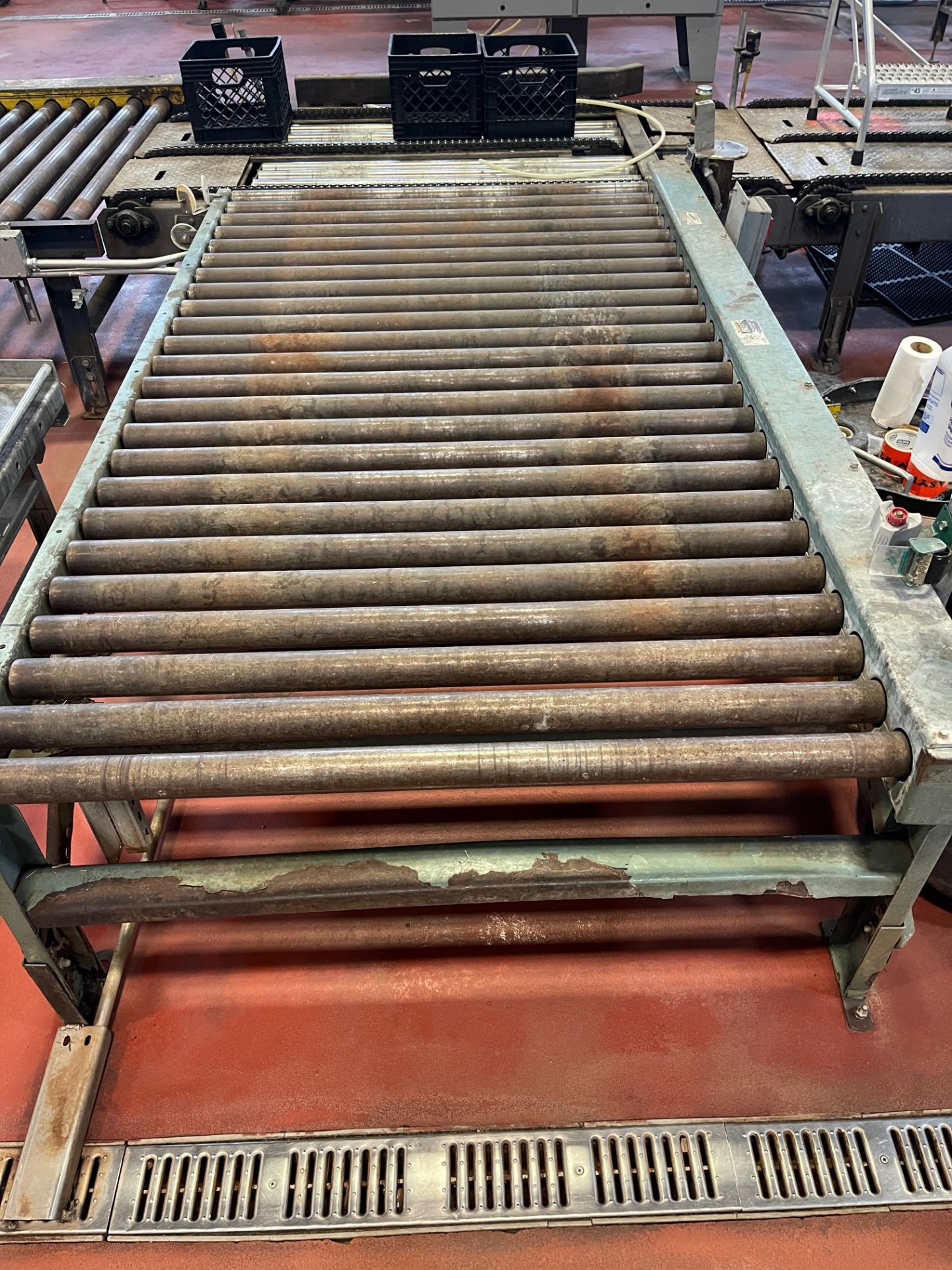 Steel Roller Pallet Conveyor, Approx. 10' x 4'6" | Rig Fee $200