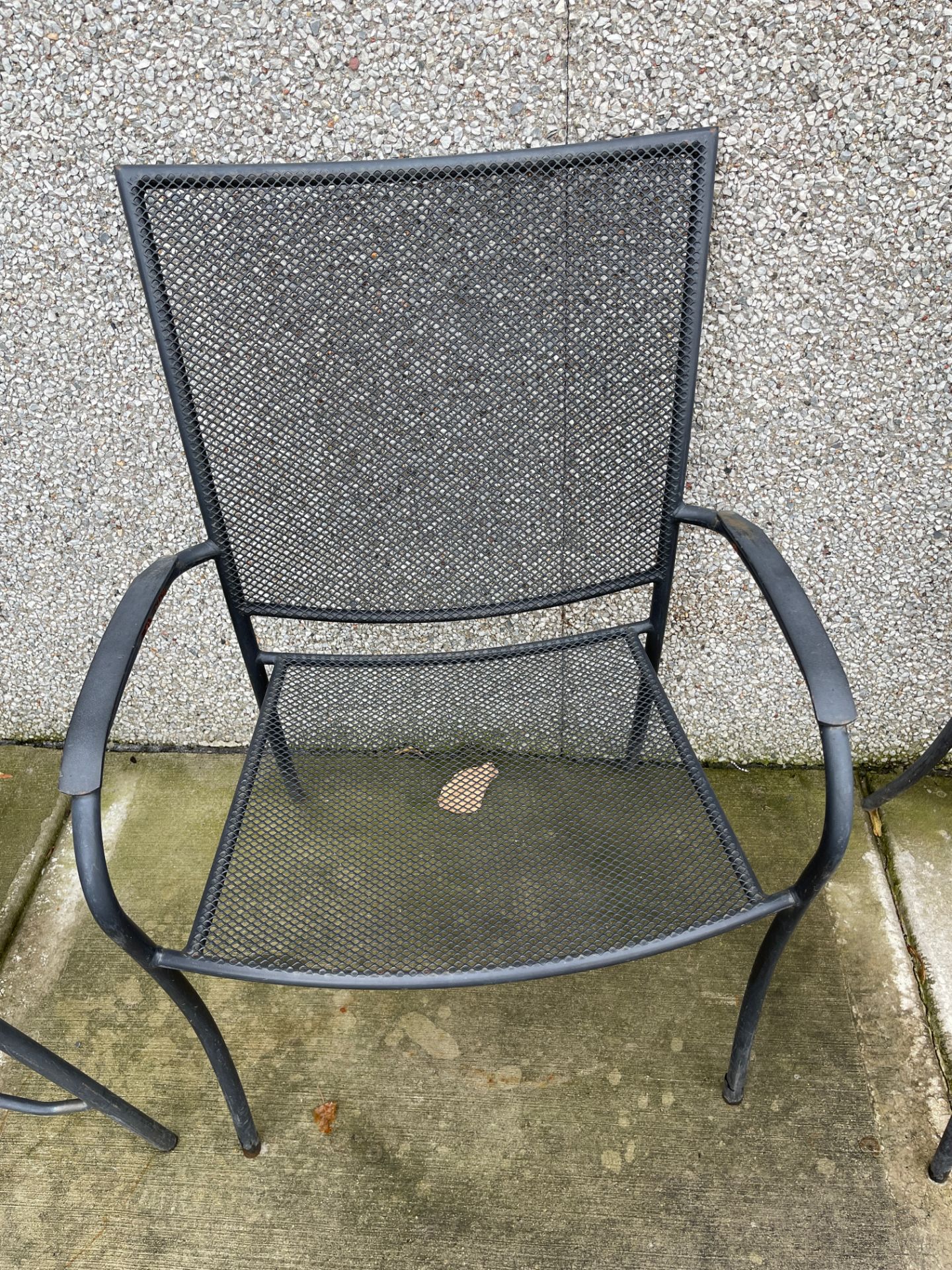 (20) Black Wire Patio Chairs | Rig Fee $100 - Image 2 of 2