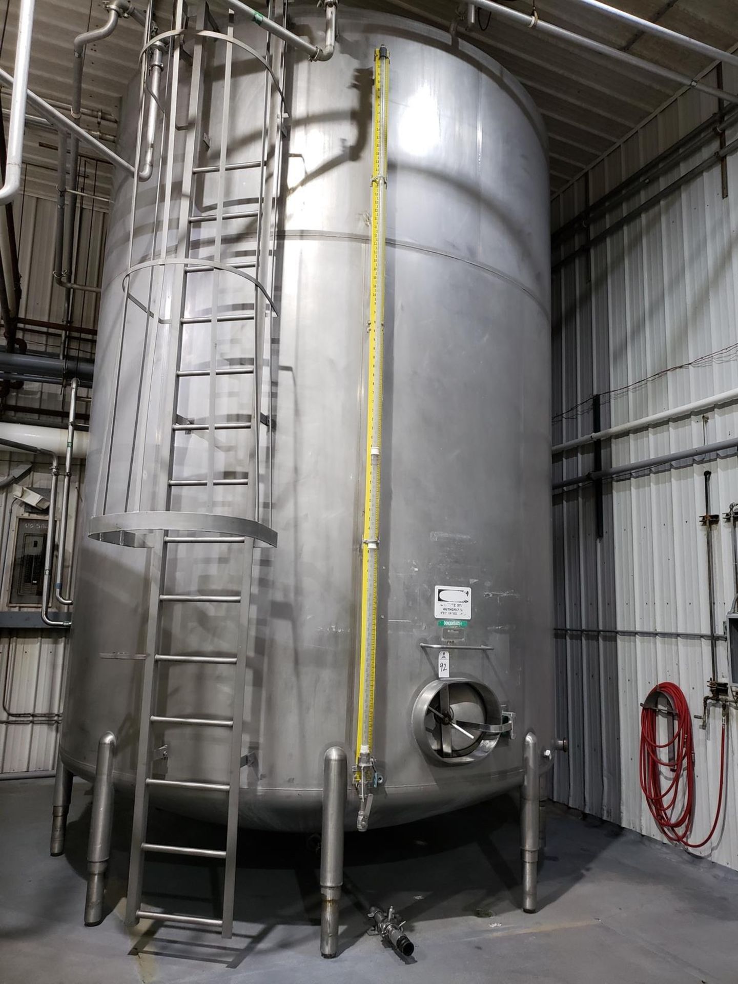 Cherry Burrell 12,000 Gallon Stainless Steel Storage Tank, S/N E-406-89, 19' Overal | Rig Fee: $4500