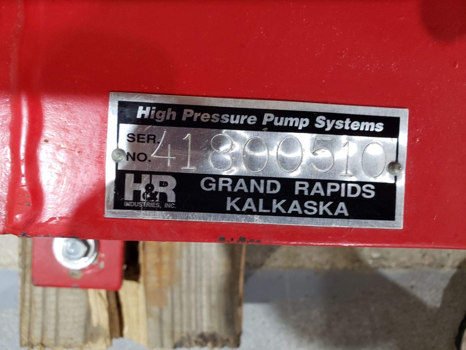 H&R Industries High Pressure Pump System, S/N 41800510, 75 HP | Rig Fee: $150 - Image 2 of 5