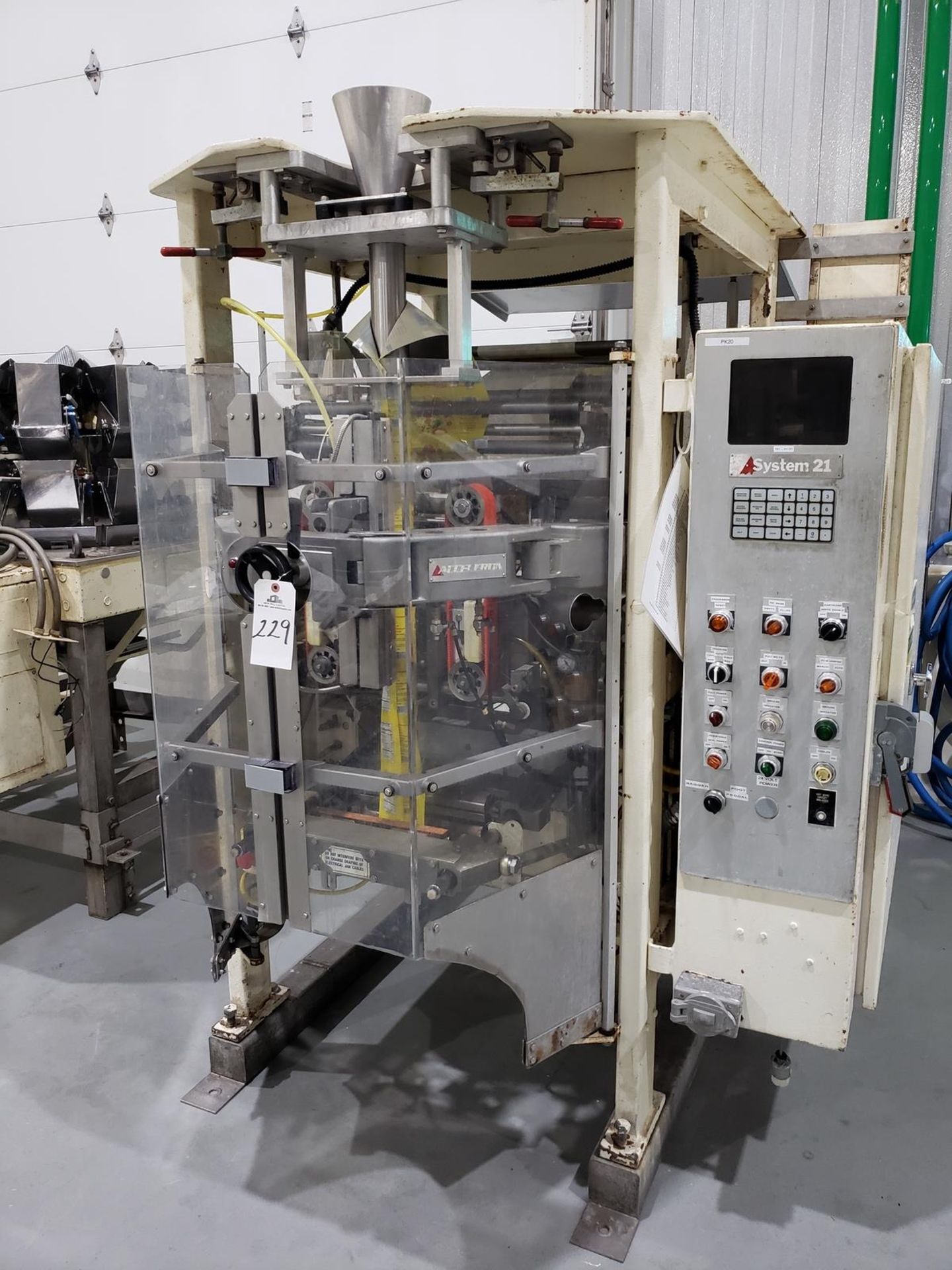 Triangle Form Fill Seal Machine, M# SB72PDC/A612F2R, S/N 17221 | Rig Fee: $125