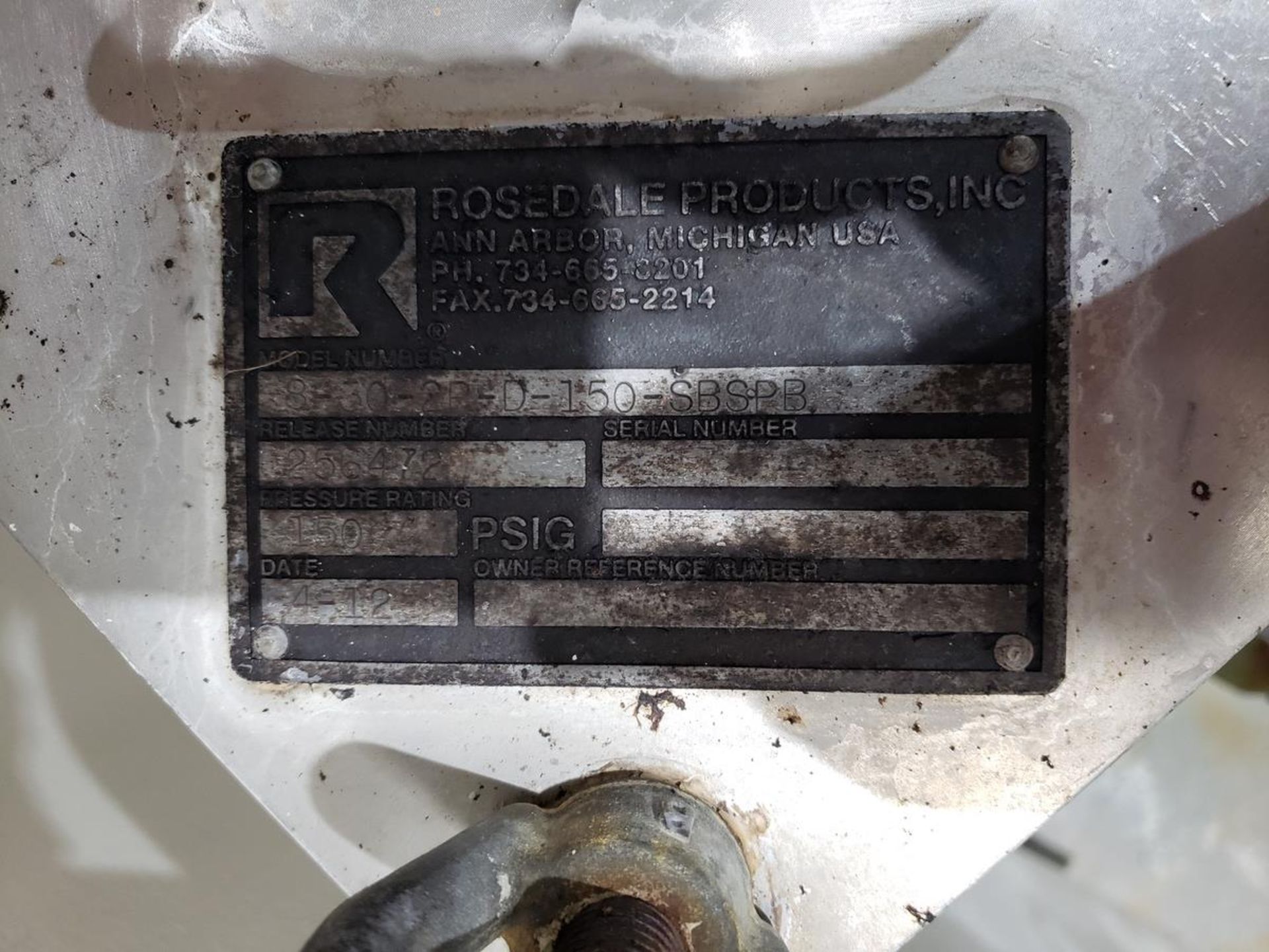 Rosedale Products Basket Strainer and Bag Filter, M# 8-30-2P-D-150-SBSPB, S/N 25S4 | Rig Fee: $35 - Image 3 of 3