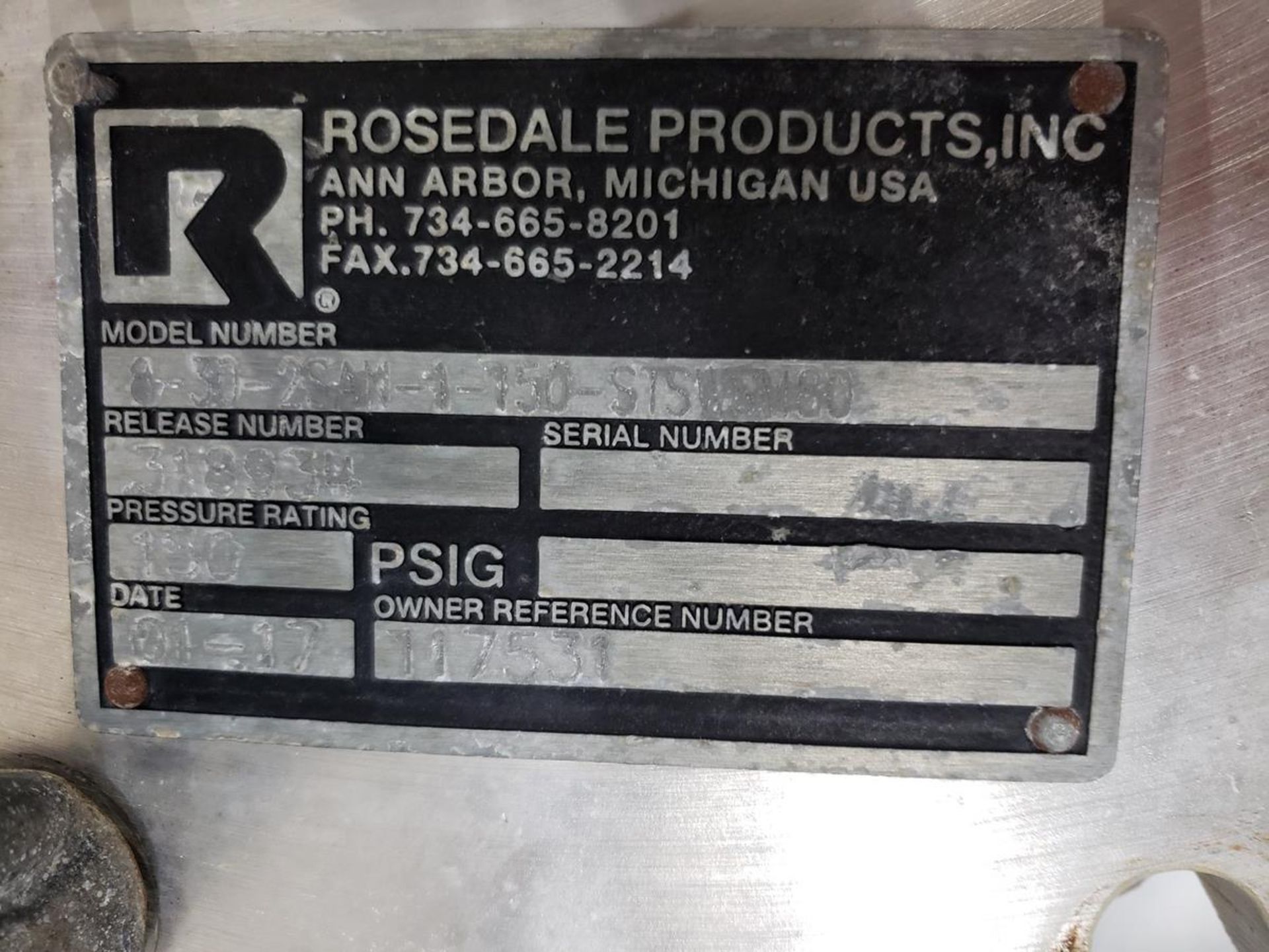 Rosedale Products Basket Strainer and Bag Filter, M# 8-30-2SAN-1-150-STSWSM80 | Rig Fee: $50 - Image 2 of 2