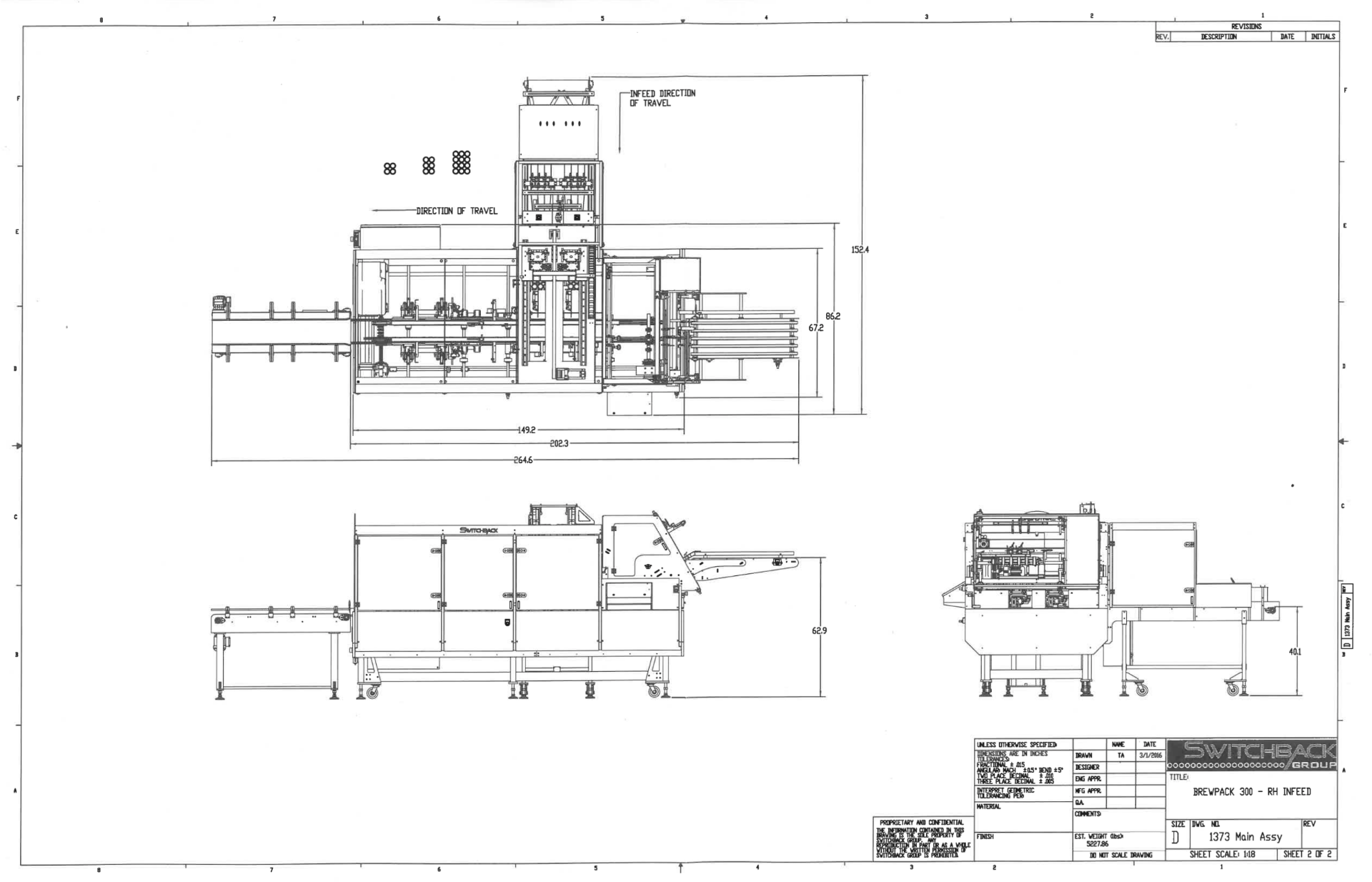 2016 Switchback Model AI-3DH Brewpack 300 Cartoner, Spare Parts, S/N: 1373 | Rig Fee: Seller To Load - Image 2 of 4