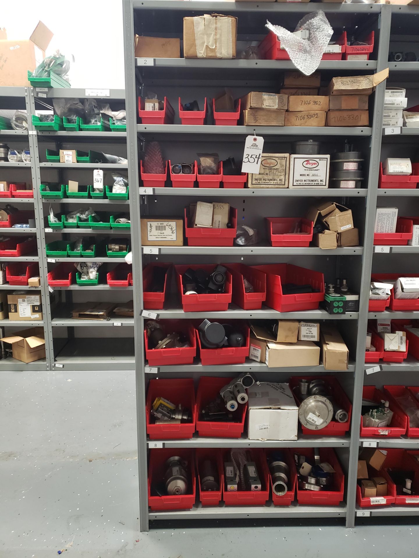 Contents of Storage Shelves and Spare Parts (Tagged as Lots 354 - 370) | Rig Fee: $1500