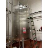 Cherry Burrell 1500 Gallon Stainless Steel Tank, Vertical Agitation, Dish Bottom, D | Rig Fee: $1500
