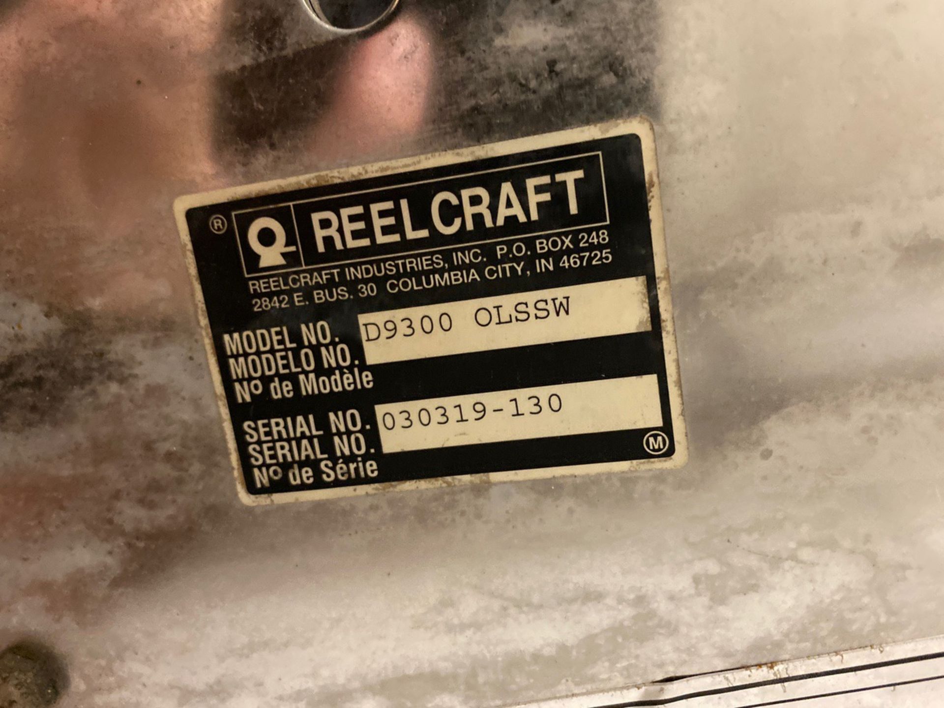 Reelcraft Stainless Steel Hose Reel, D9300 OLSSW, S/N: 030319-130 | Rig Fee: $50 - Image 2 of 2