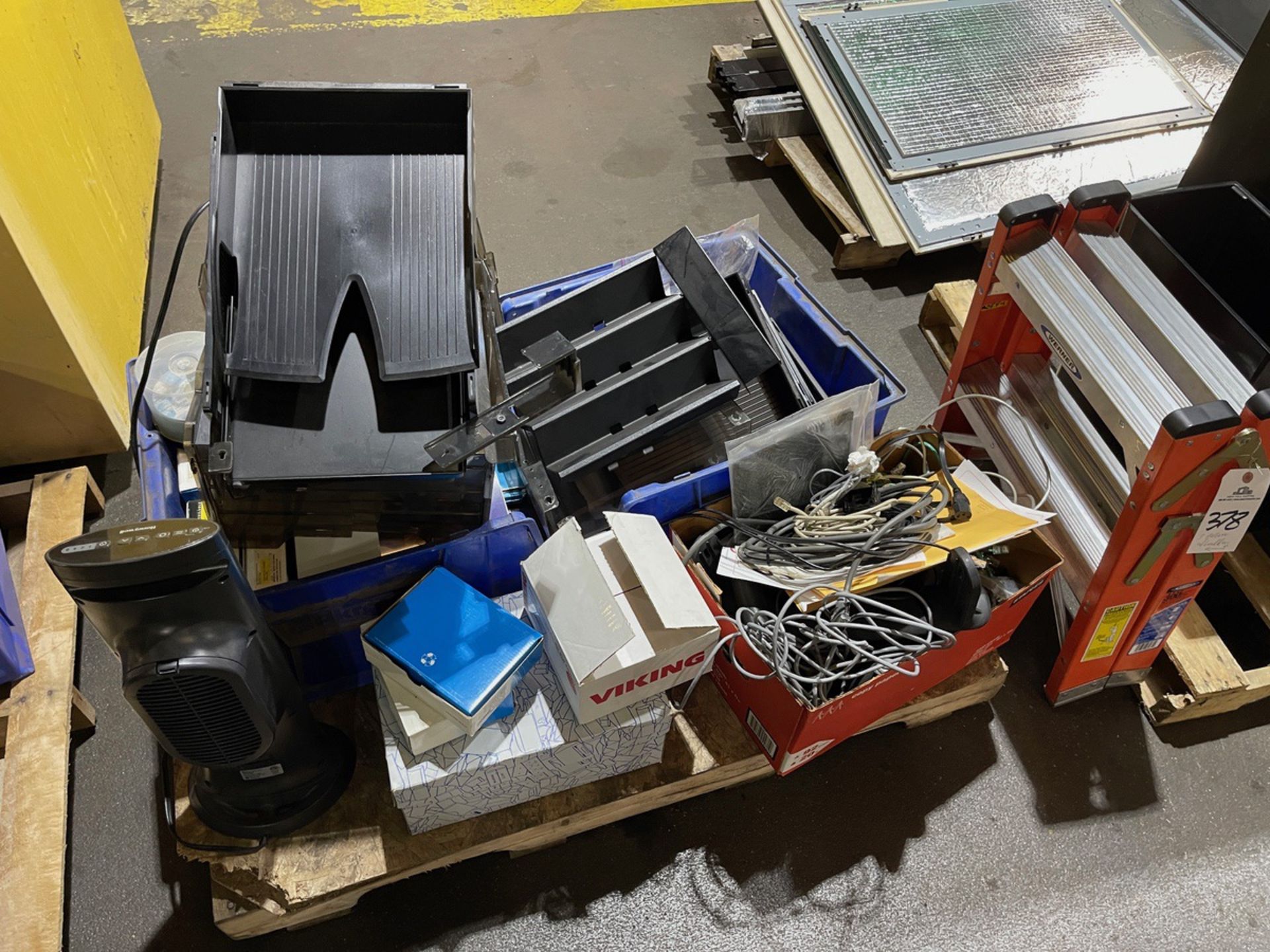 Lot of Misc. Office Furniture and Supplies, Step Ladder, Werner 300 LBS. 2' Step La | Rig Fee $25