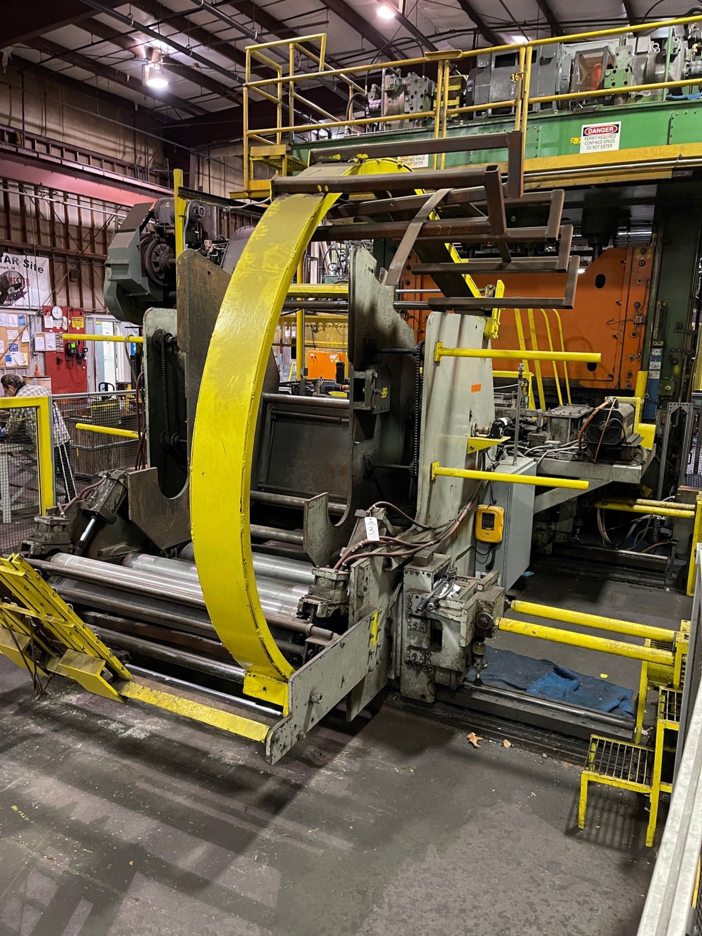 Rowe 10 Ton Coil Feeder, Model #CSF-6-60/20J, Serial #24991, 60" Wide and 72" O.D. | Rig Fee $8000