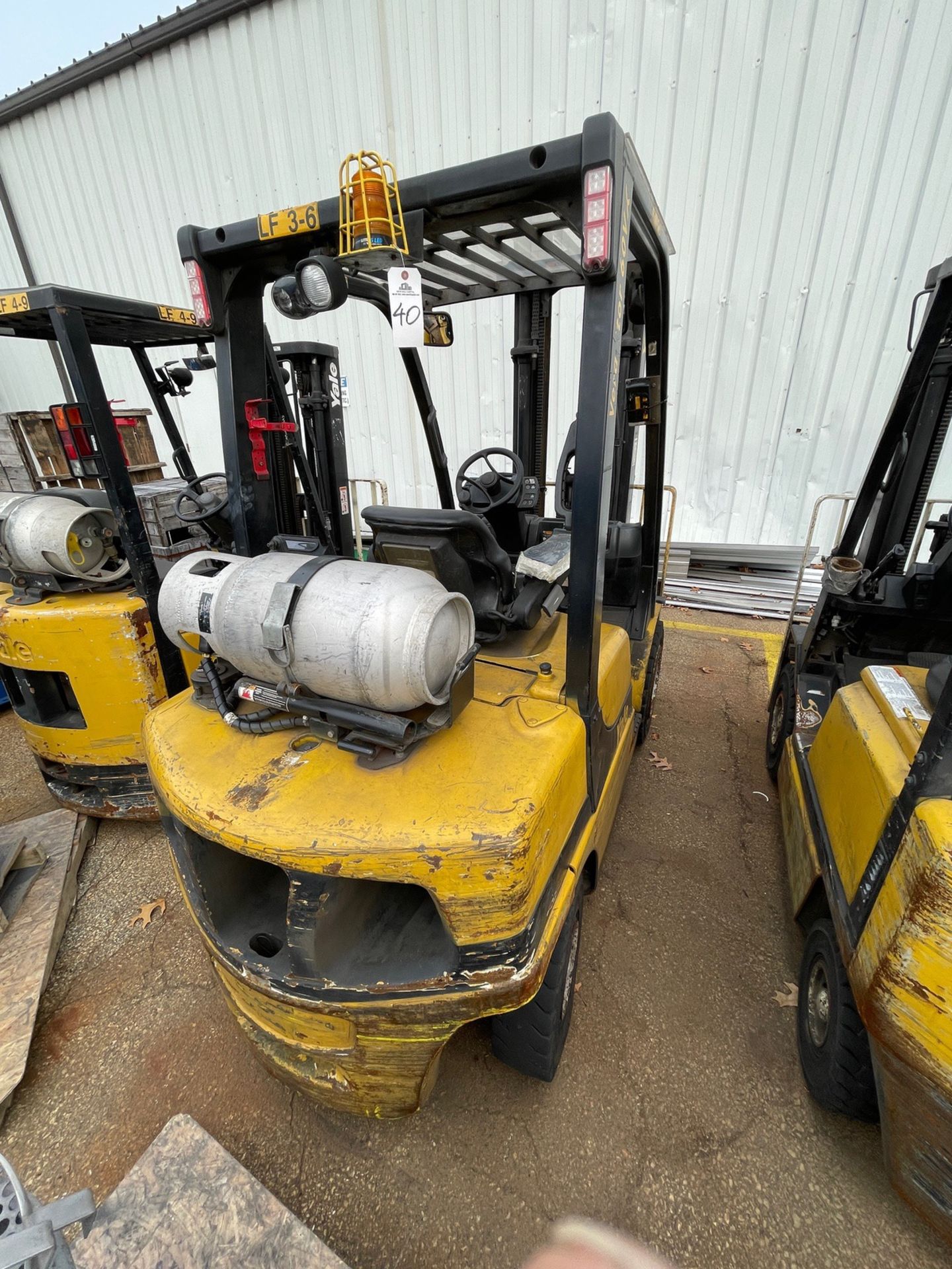 Yale Lift truck, 5,700 LBS. Capacity, Model #GLP060VXNVSE087, Serial #B875V01670F, | Rig Fee $250