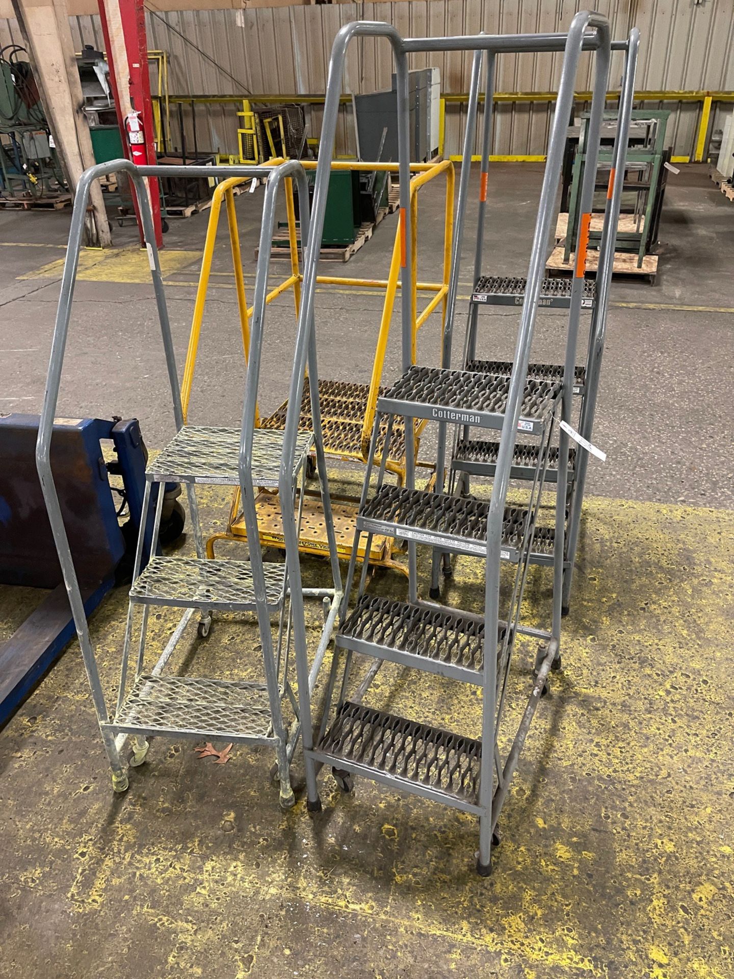 Lot of (4) Portable Stairs, (2) Cotterman 4 Step Units | Rig Fee $50