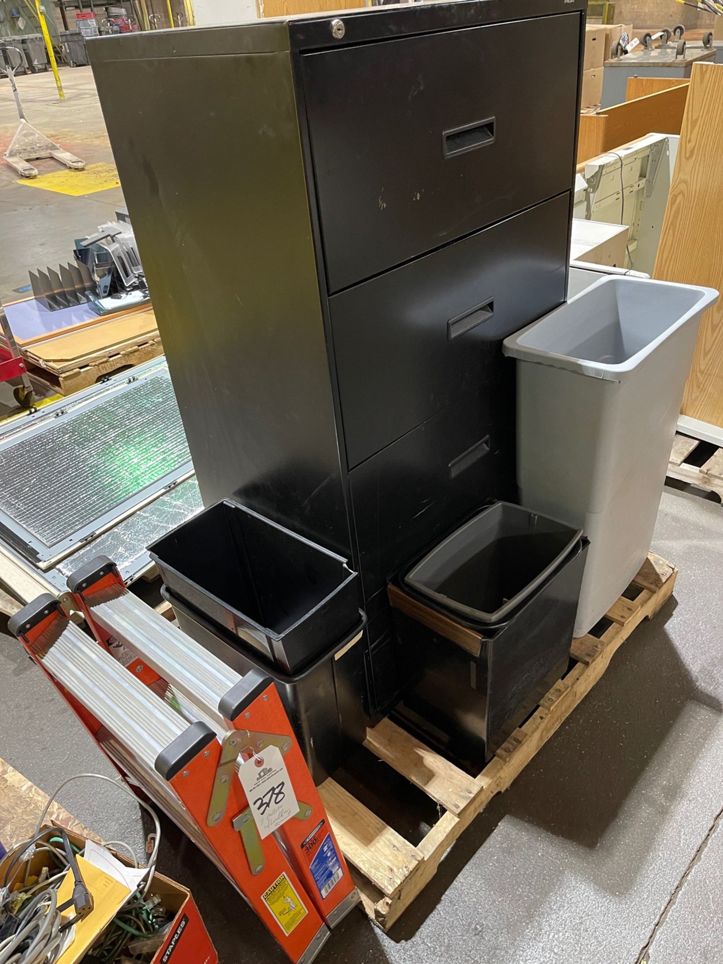 Lot of Misc. Office Furniture and Supplies, Step Ladder, Werner 300 LBS. 2' Step La | Rig Fee $25 - Image 2 of 4