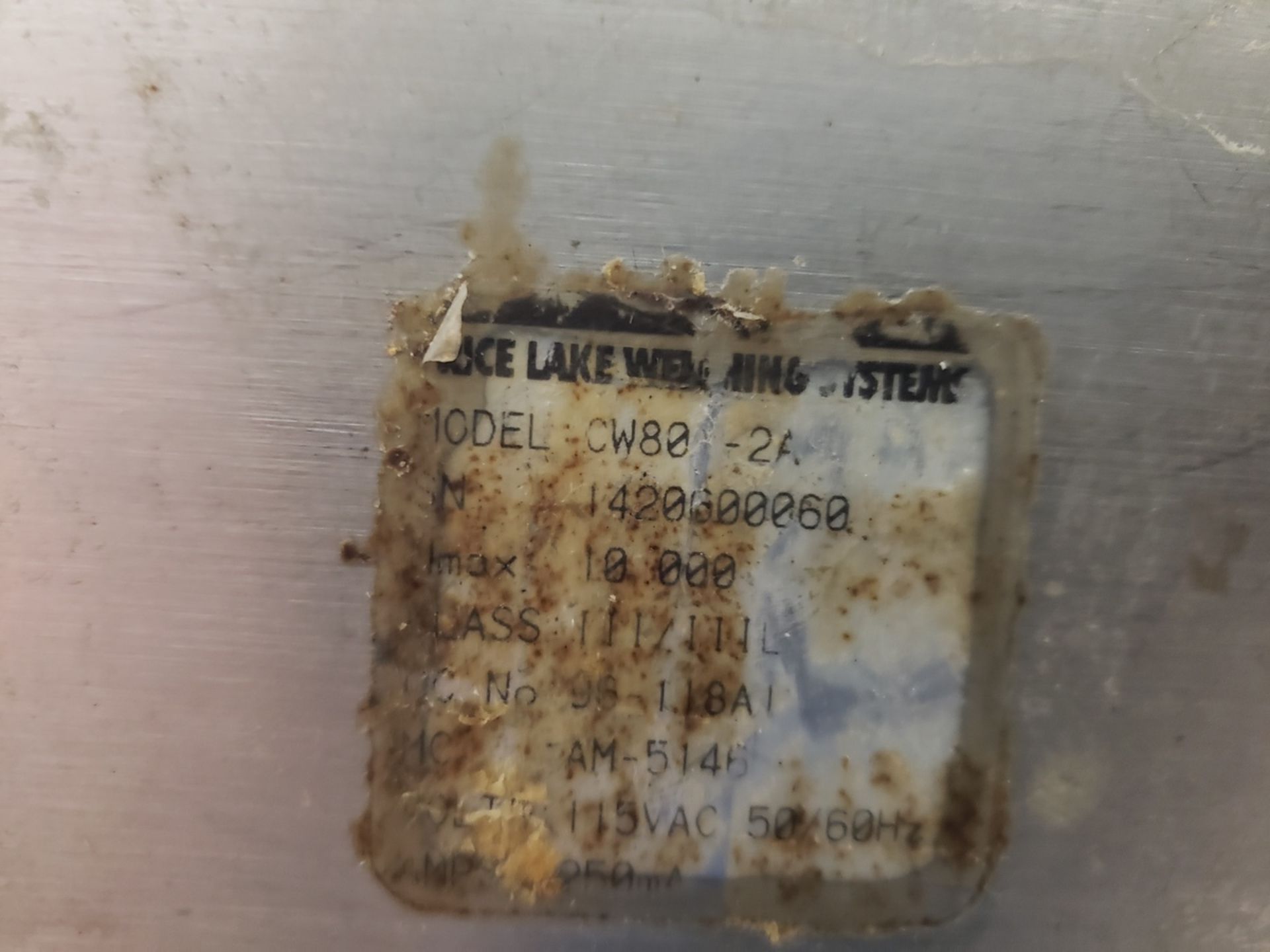 Rice Lake Table Top Scale, M# CW-80 2A, S/N 1420600060 | Rig Fee: $25 - Image 2 of 2