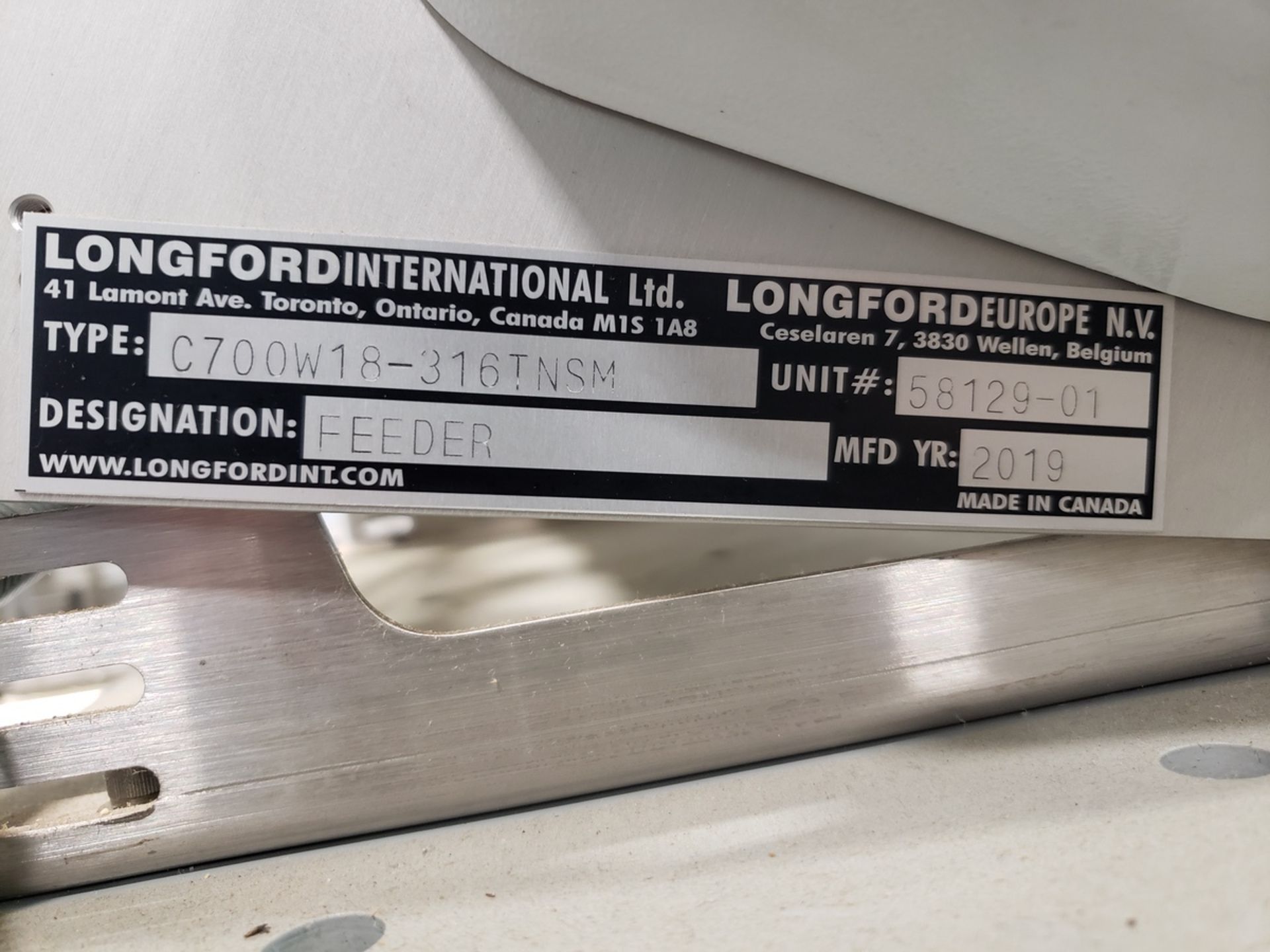 Longford Paper Sheet Feeder, M# C700W18-316TNSM, S/N 58129-01 | Rig Fee: $350 - Image 2 of 3