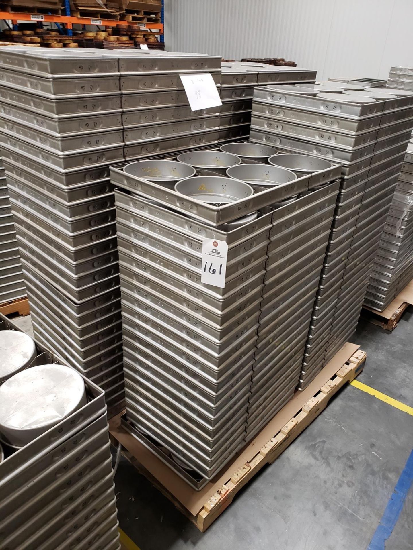 Lot of Approx. (98) Six Strap Round Cake Pan, 8" ID x 2" D | Rig Fee: $100