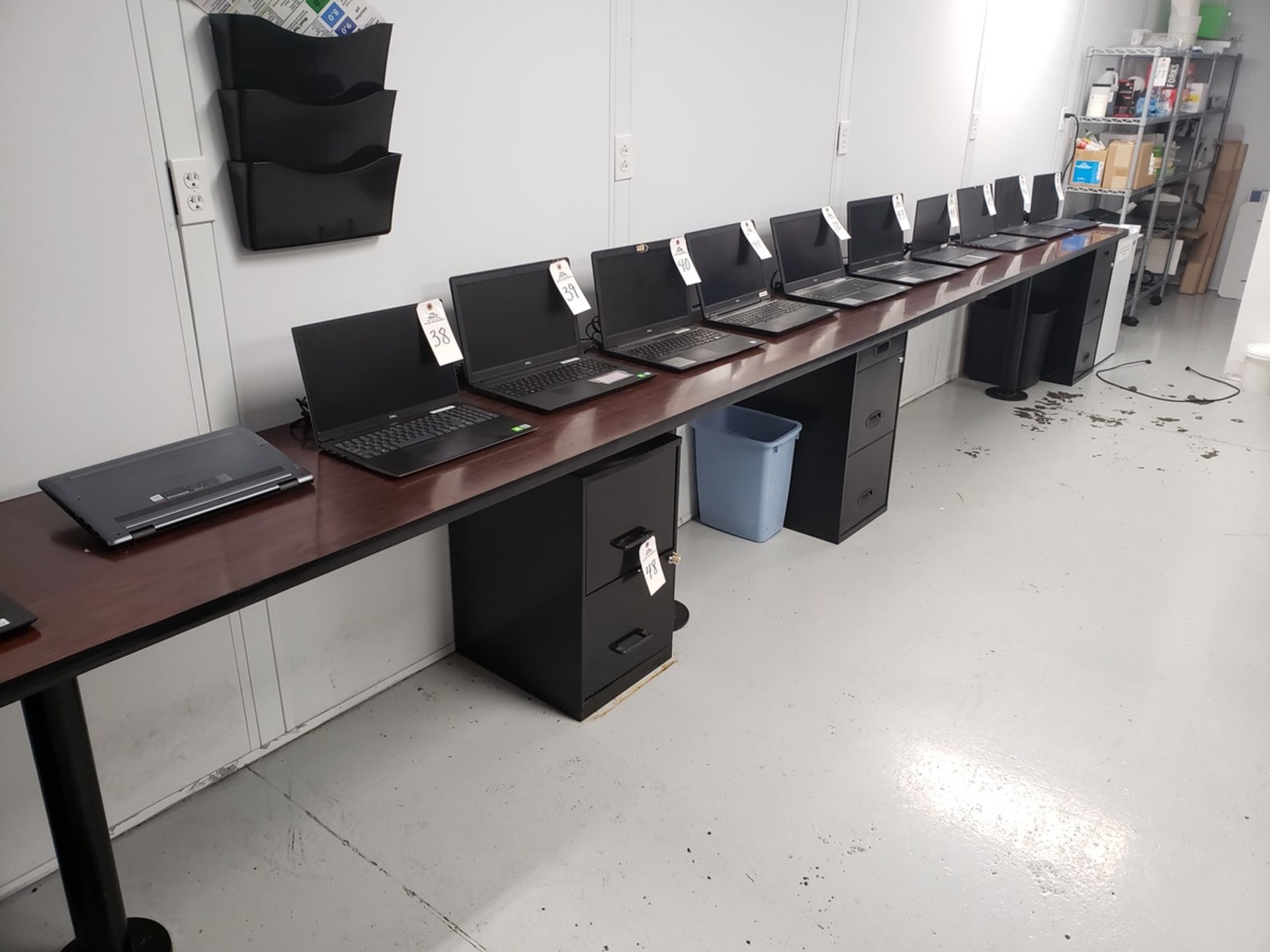 Work Table W/(4) Chairs and File Cabinets | Rig Fee: $50