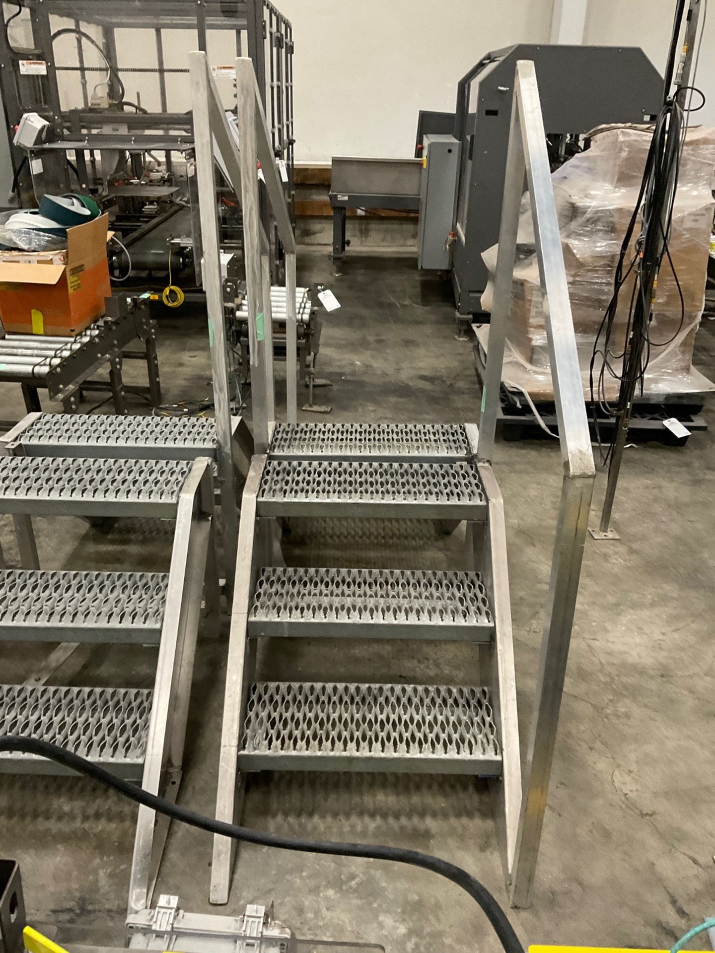 (4) Sets of Aluminum/Galvanized Stairs for Bag in Box Conveyor System Rig Fee: $75 - Image 3 of 3