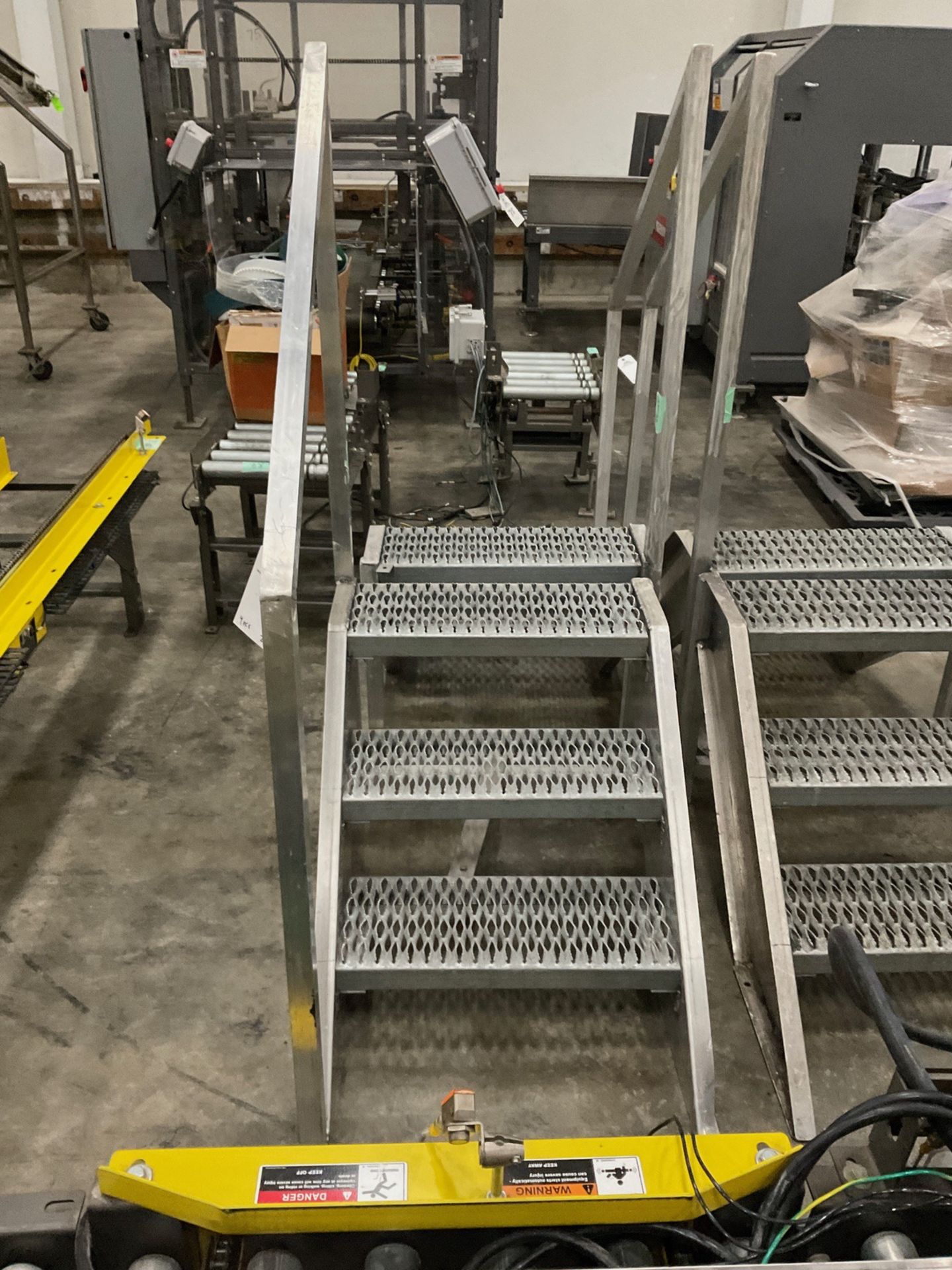 (4) Sets of Aluminum/Galvanized Stairs for Bag in Box Conveyor System Rig Fee: $75 - Image 2 of 3