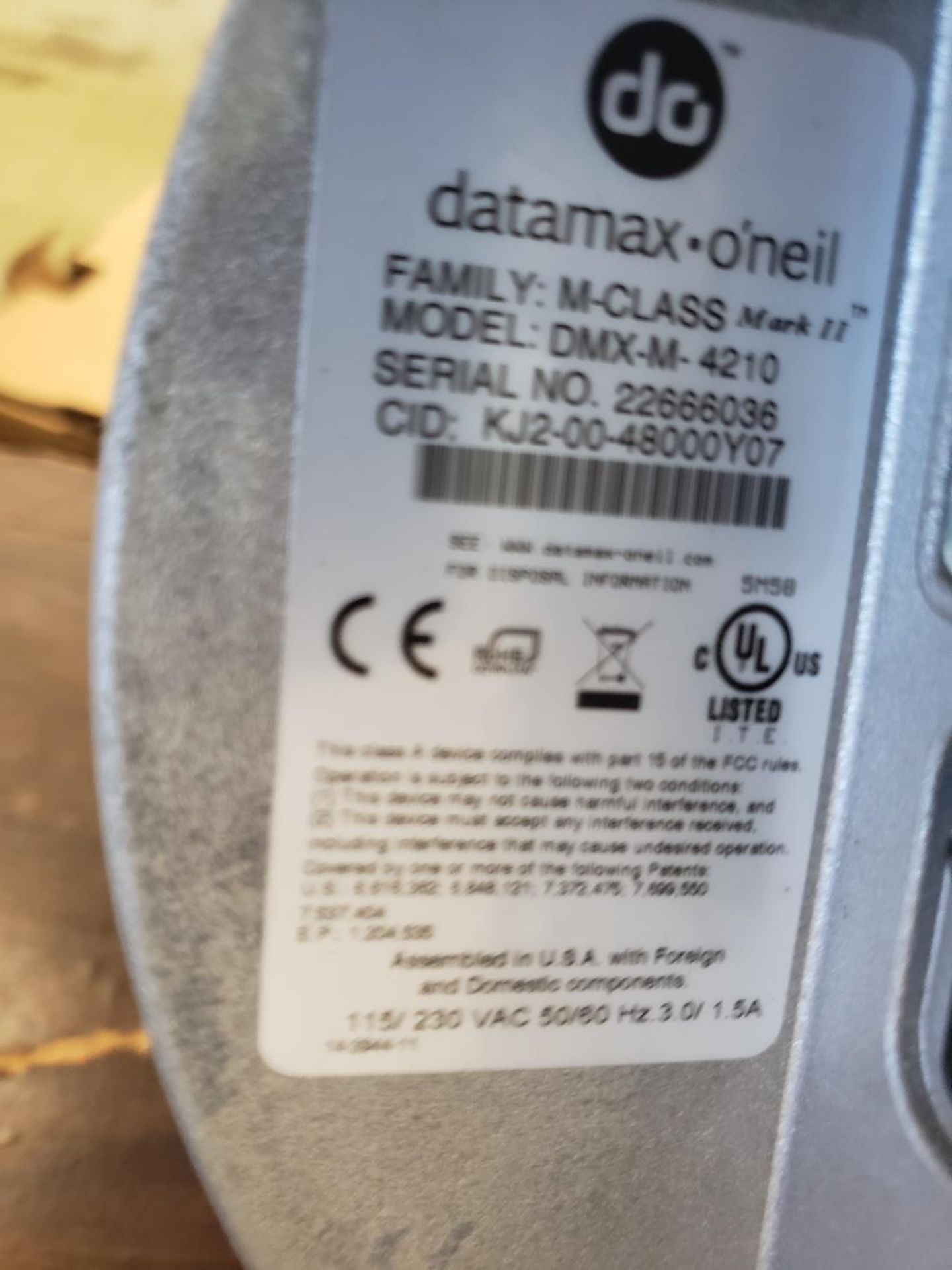 DC datamax-O'neil Label Printer w/SATO RWG500 Label Rewinder | Rig Fee $35 - Image 2 of 2