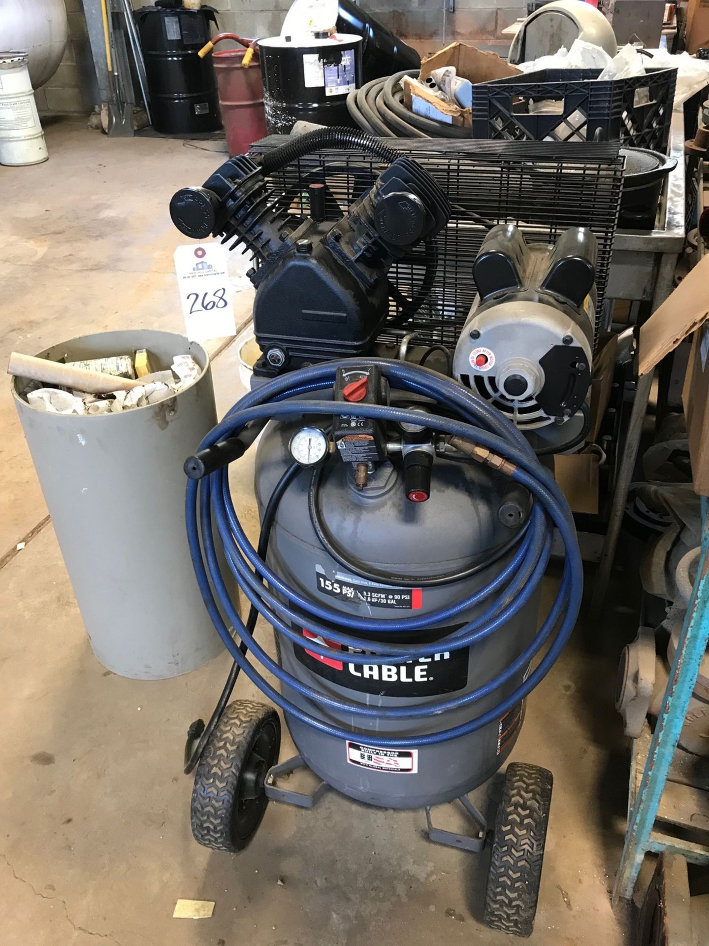 Porter Cable 2 HP Vertical Air Compressor, 110V | Rig Fee $150