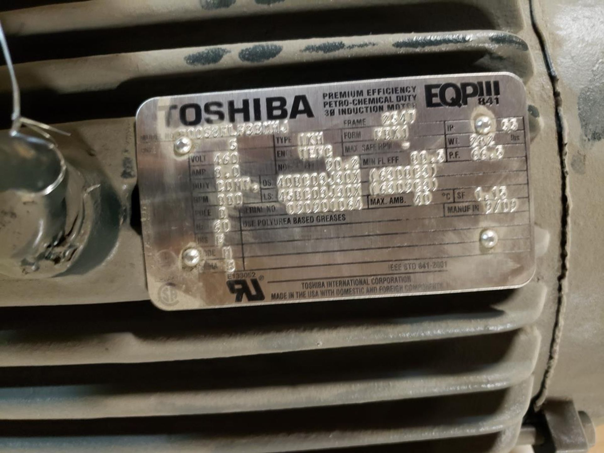Toshiba Electric Motor | Rig Fee $125 - Image 2 of 2