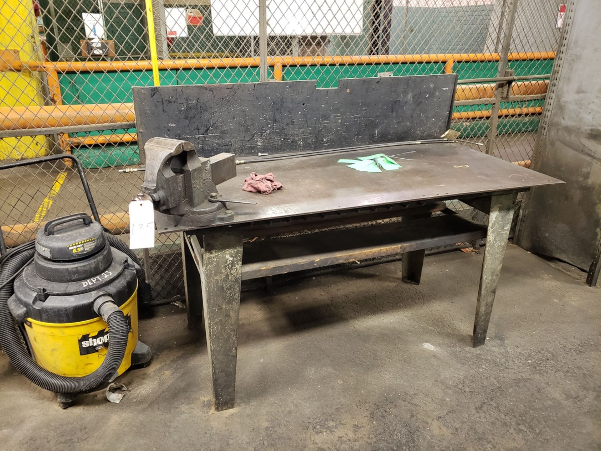 Weld Table W/Vise, 31" x 65" x 1/4" | Rig Fee $125