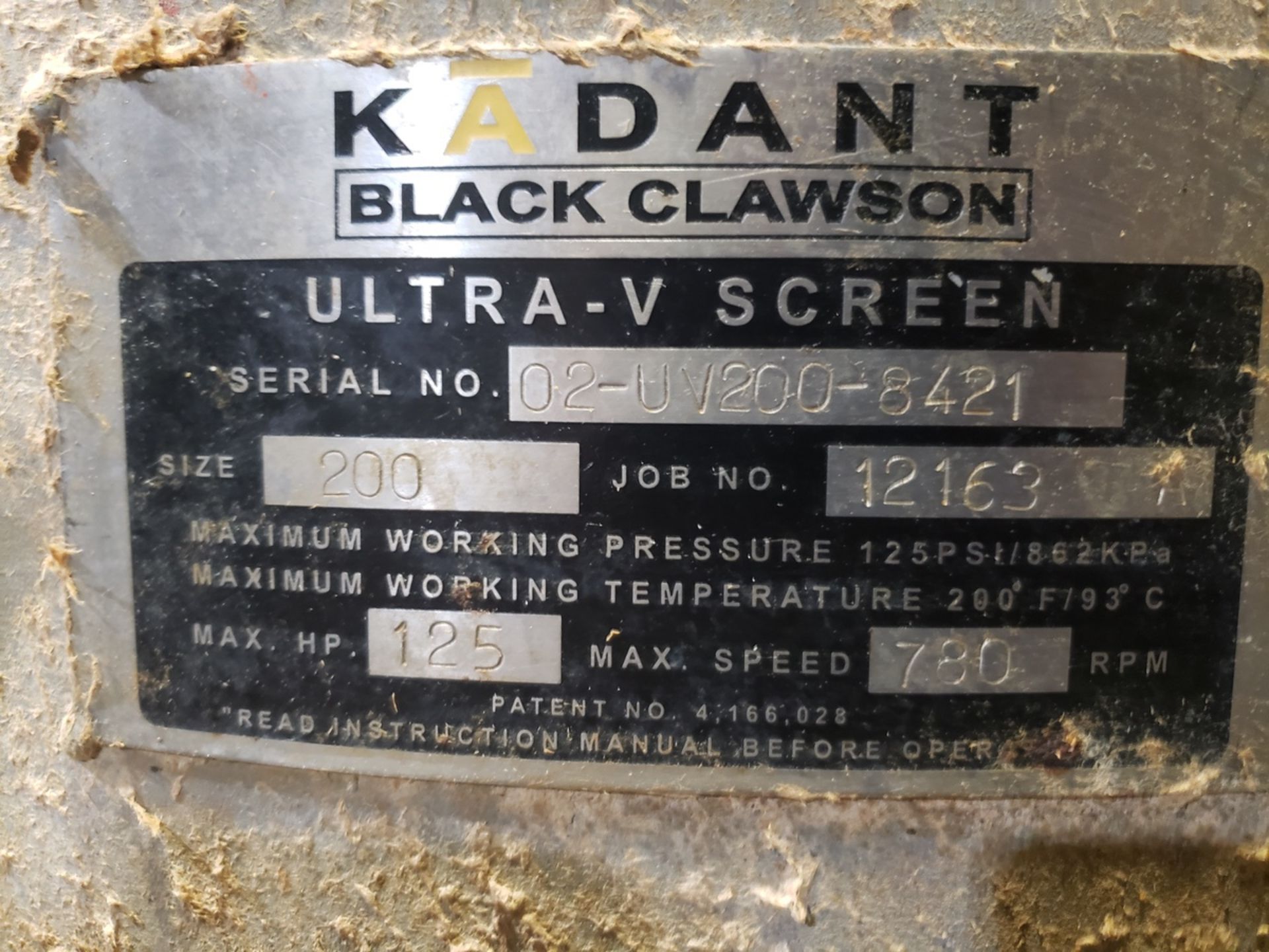 Black Clawson UV200 Pressure Screen | Rig Fee $1000 - Image 2 of 3