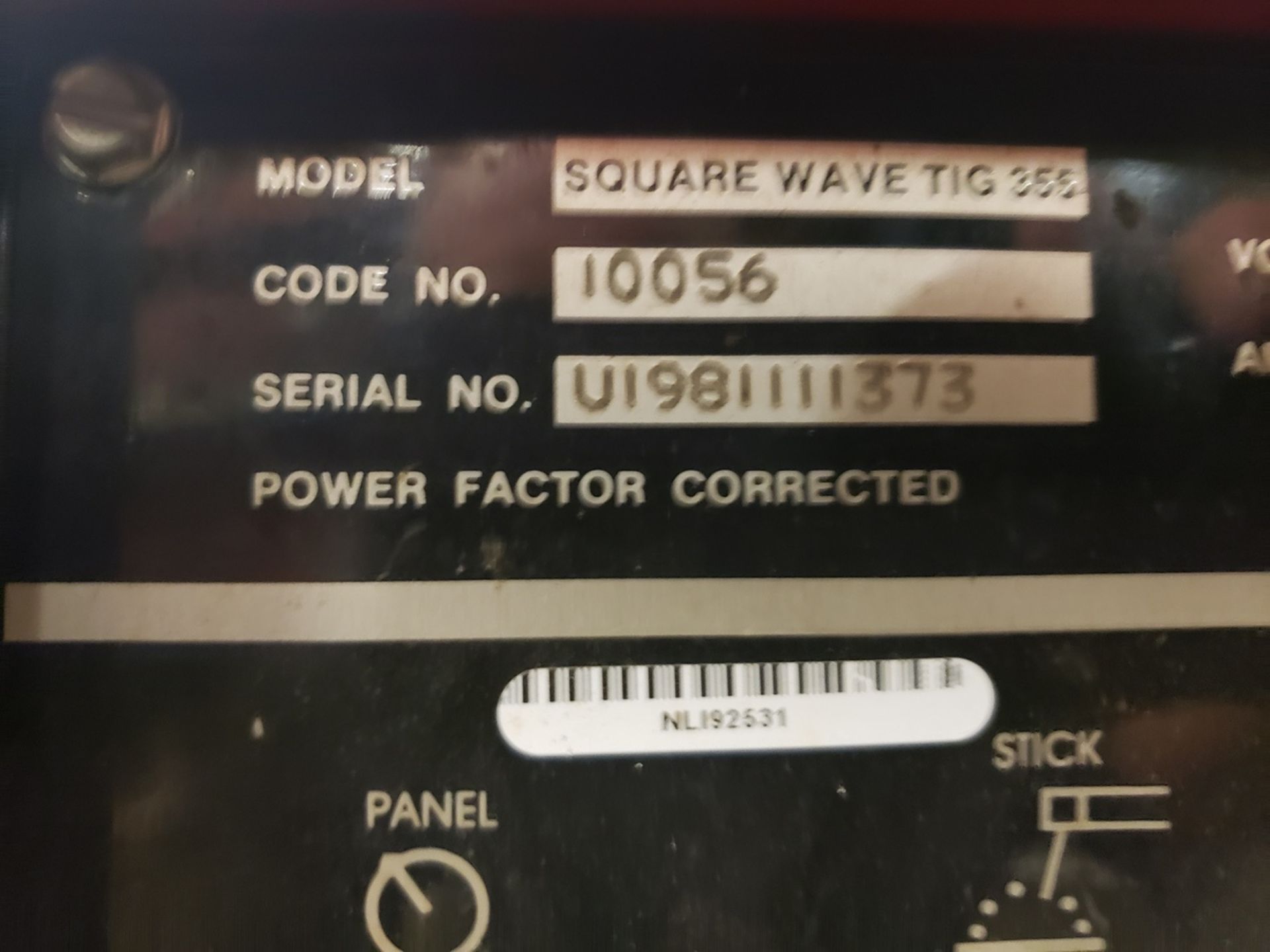 Lincoln Tig Welder, M# Square Wave Tig-355, S/N U1981111373 | Rig Fee $185 - Image 2 of 2