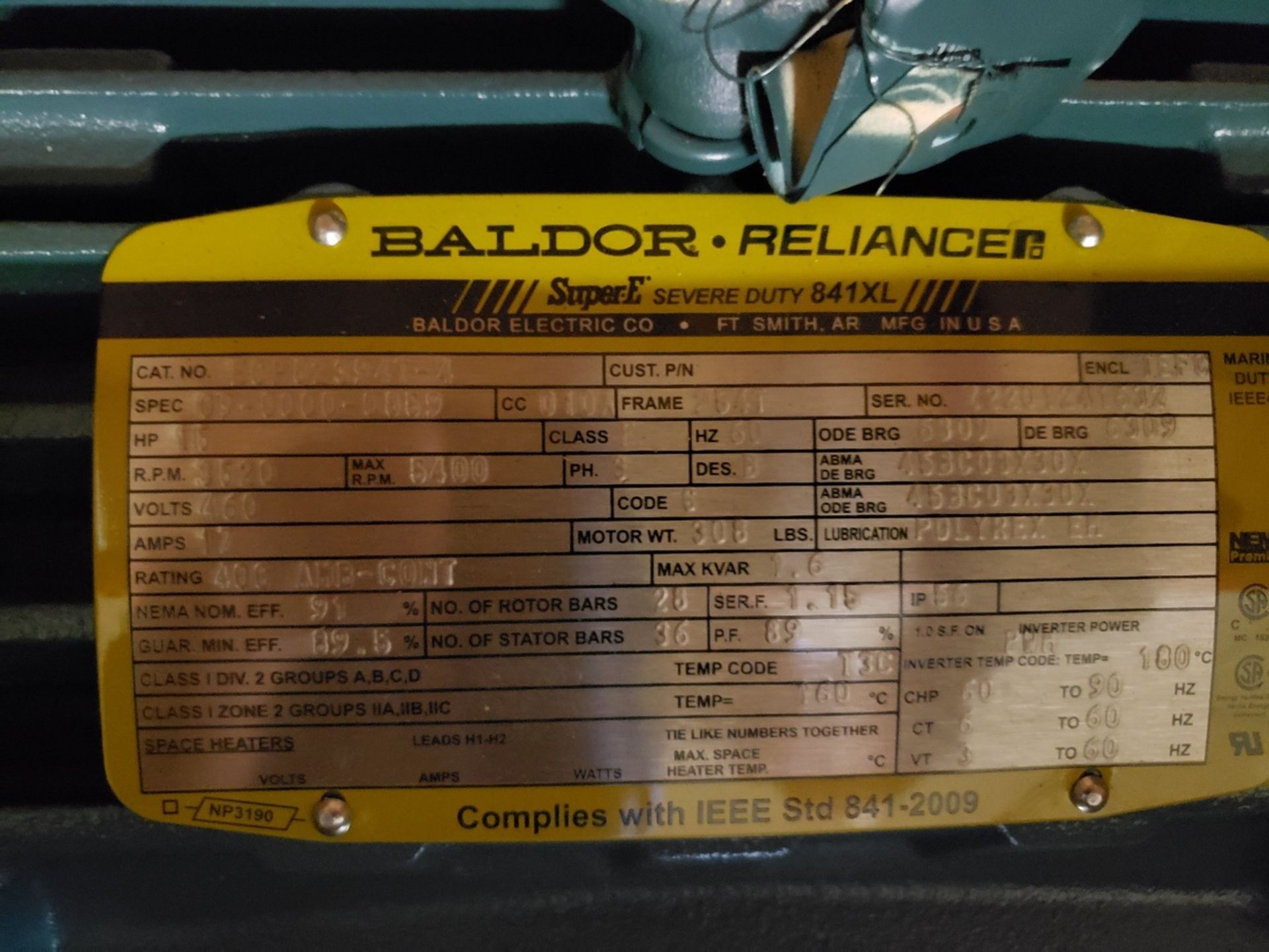 Baldor Motor, 15 HP | Rig Fee $125 - Image 2 of 2