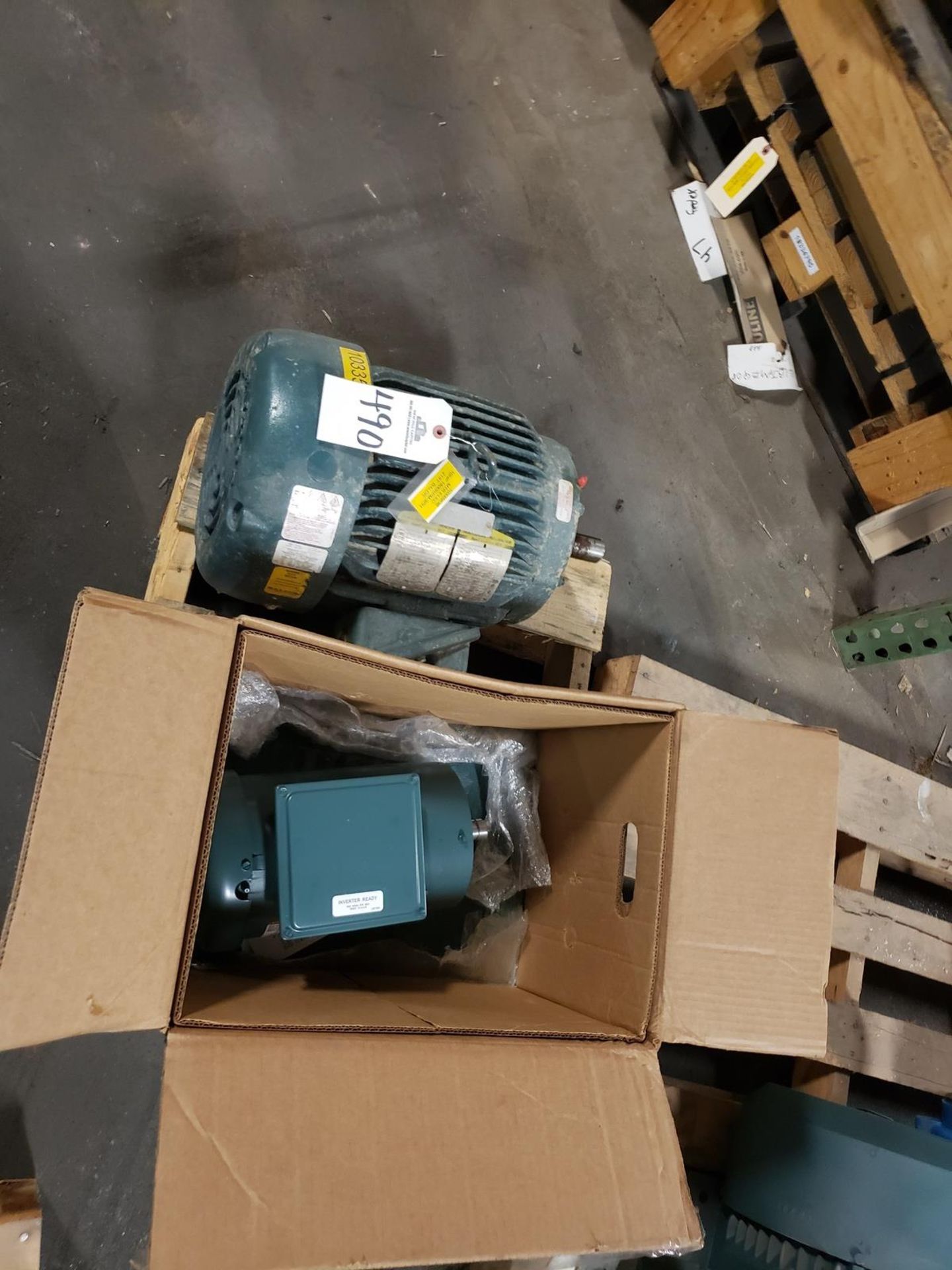 Lot of (2) Electric Motors, (1) 10 HP, 215T Frame, (1) 2 HP, 145TCY Frame | Rig Fee $125