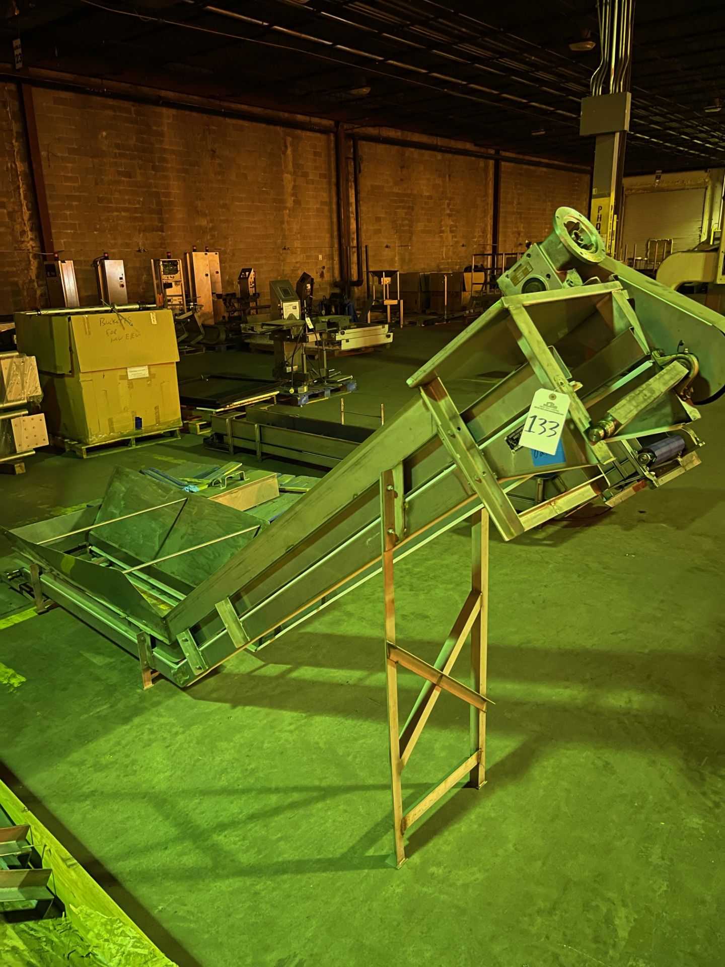 Lot of (2) Idaho Equipment Conveyors, (1) with Hopper (Not in Use) | Rig Fee $350