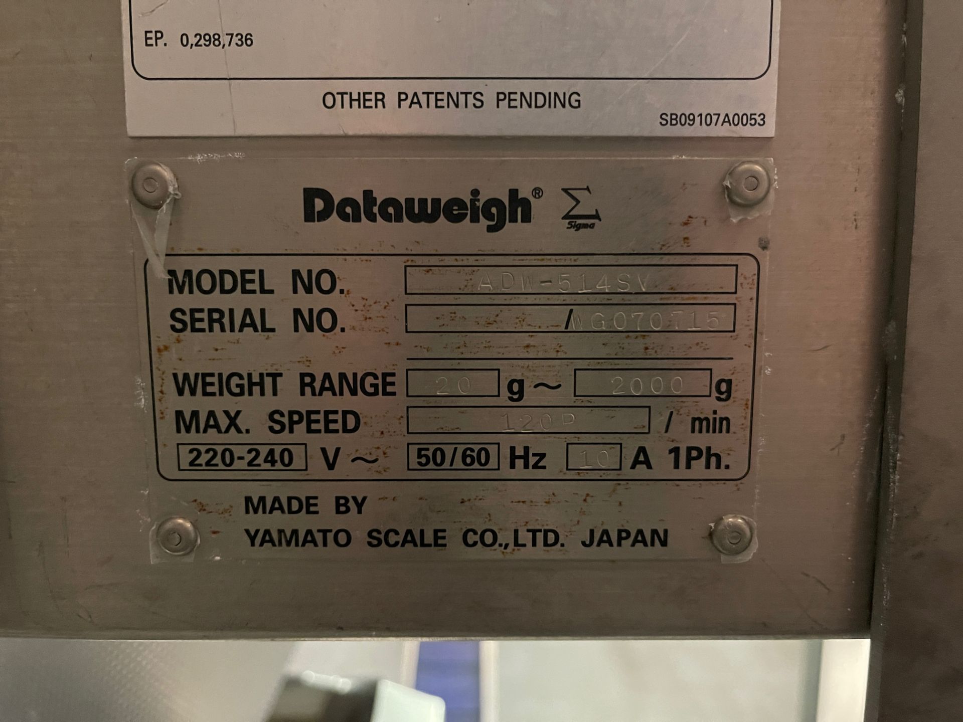 Yamato Dataweigh 14-Head Dimple Bucket Multi-head Scale, Model ADW-514SV, S/N WG0707 | Rig Fee $2000 - Image 6 of 7