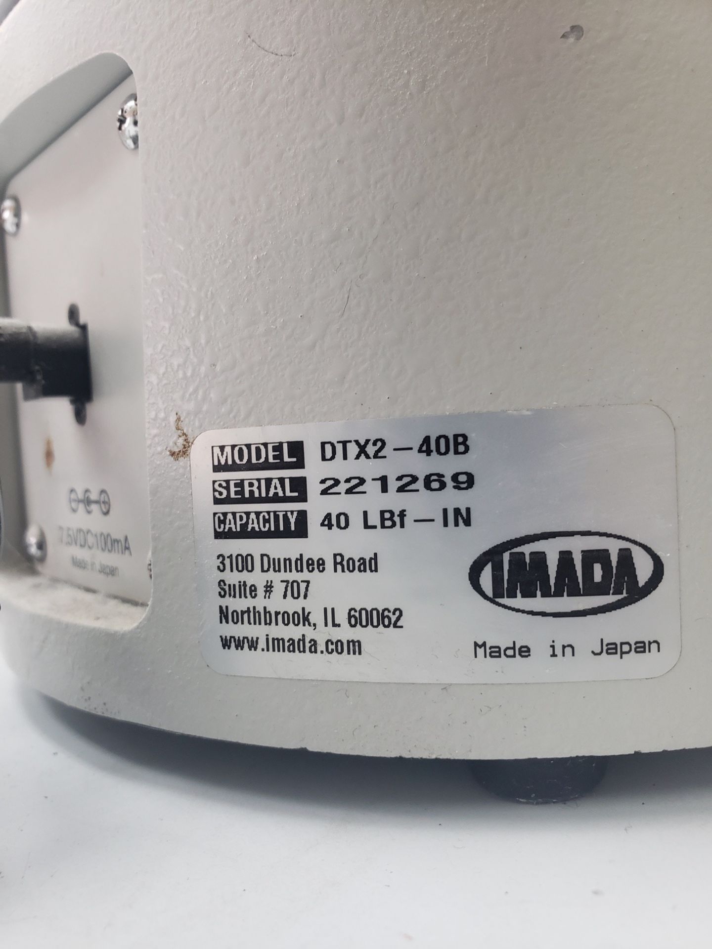 Imada Screw-Cap Tester, M# DTX2-40B, S/N 221269 | Rig Fee $25 - Image 2 of 2