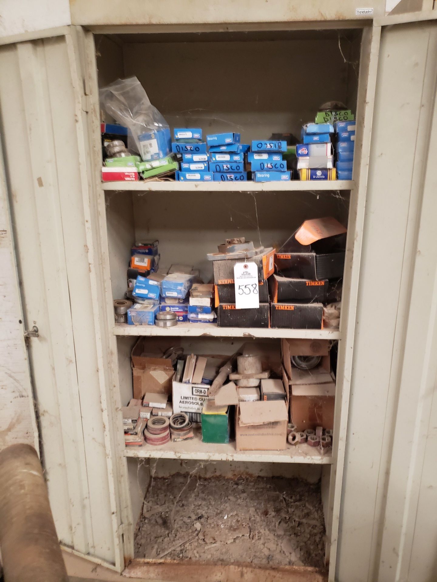 2 Door Cabinet, W/ Contents, Spare Parts & Tools | Rig Fee $100