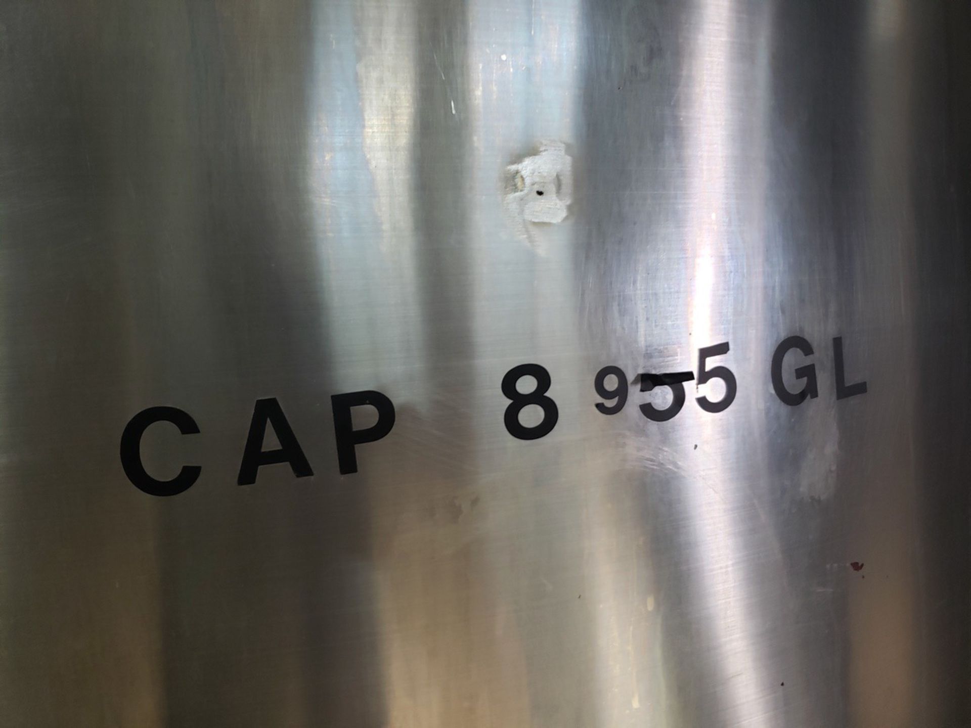 CSC 9,000 Gallon 316 Stainless Steel Dimple Band Jacket Holding Tank, 9' 6" O.D X 1 | Rig Fee $3500 - Image 4 of 7