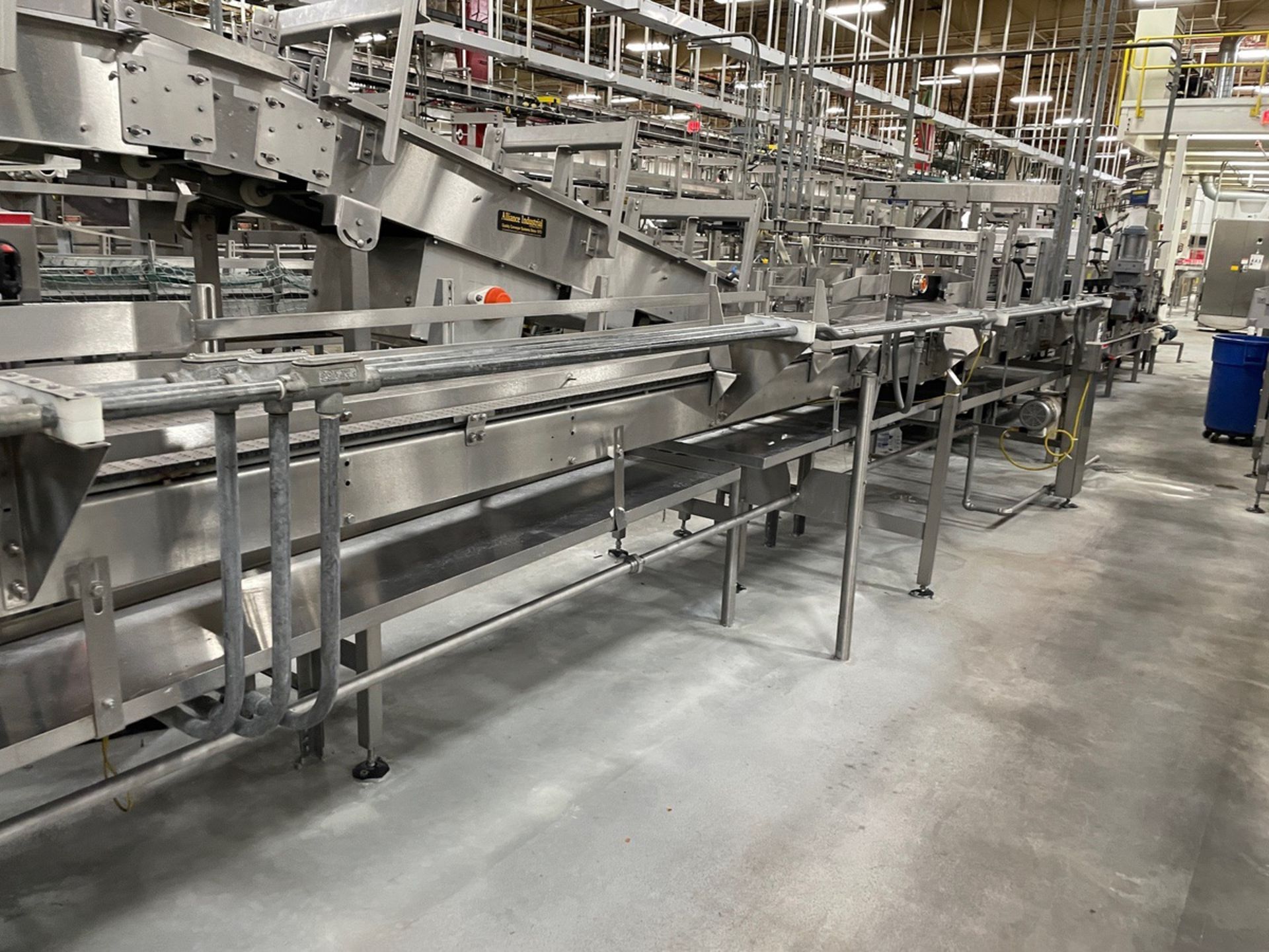 Ambec Stainless Steel Frame Conveyor, Approx 45ft OAL w/ Various Width Belts, 15in, | Rig Fee $1750